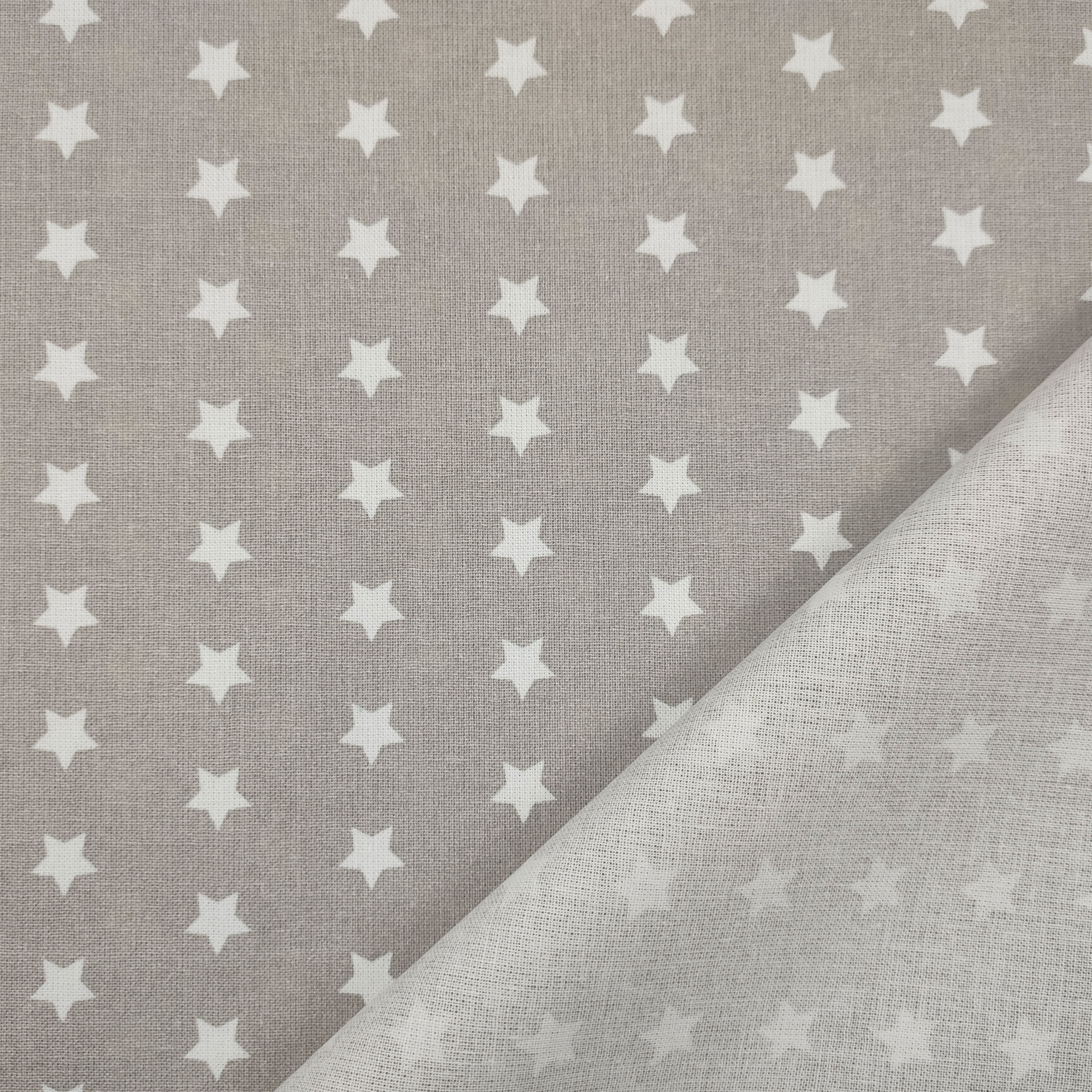 cotone stelle bianche sfondo grigio