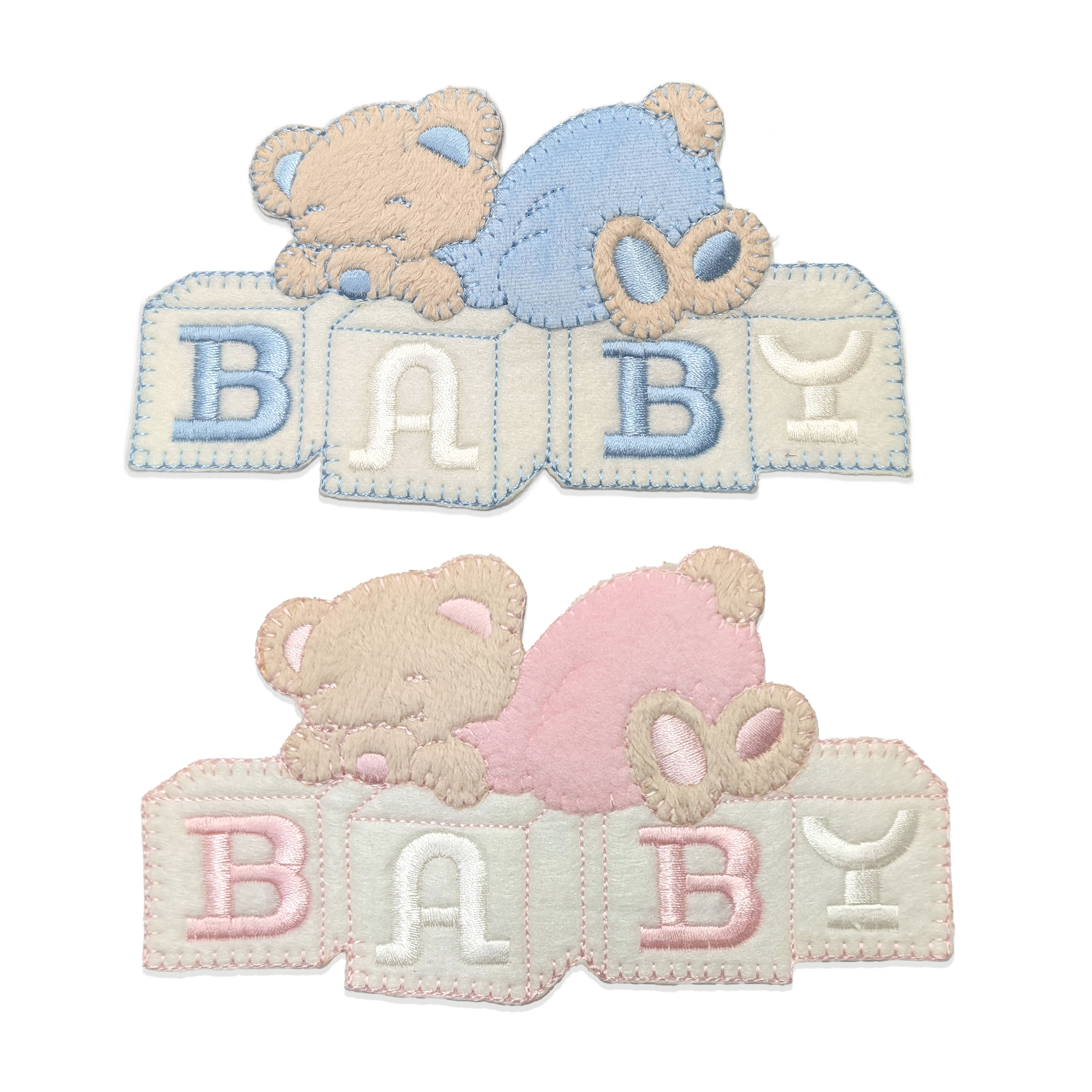 Applicazione Termoadesiva Orsetto Dormiglione con Scritta Baby Image