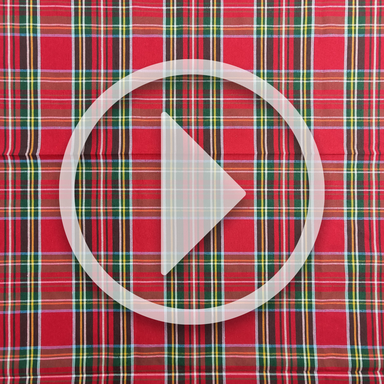 tovaglia natalizia confezionata scozzese rosso video