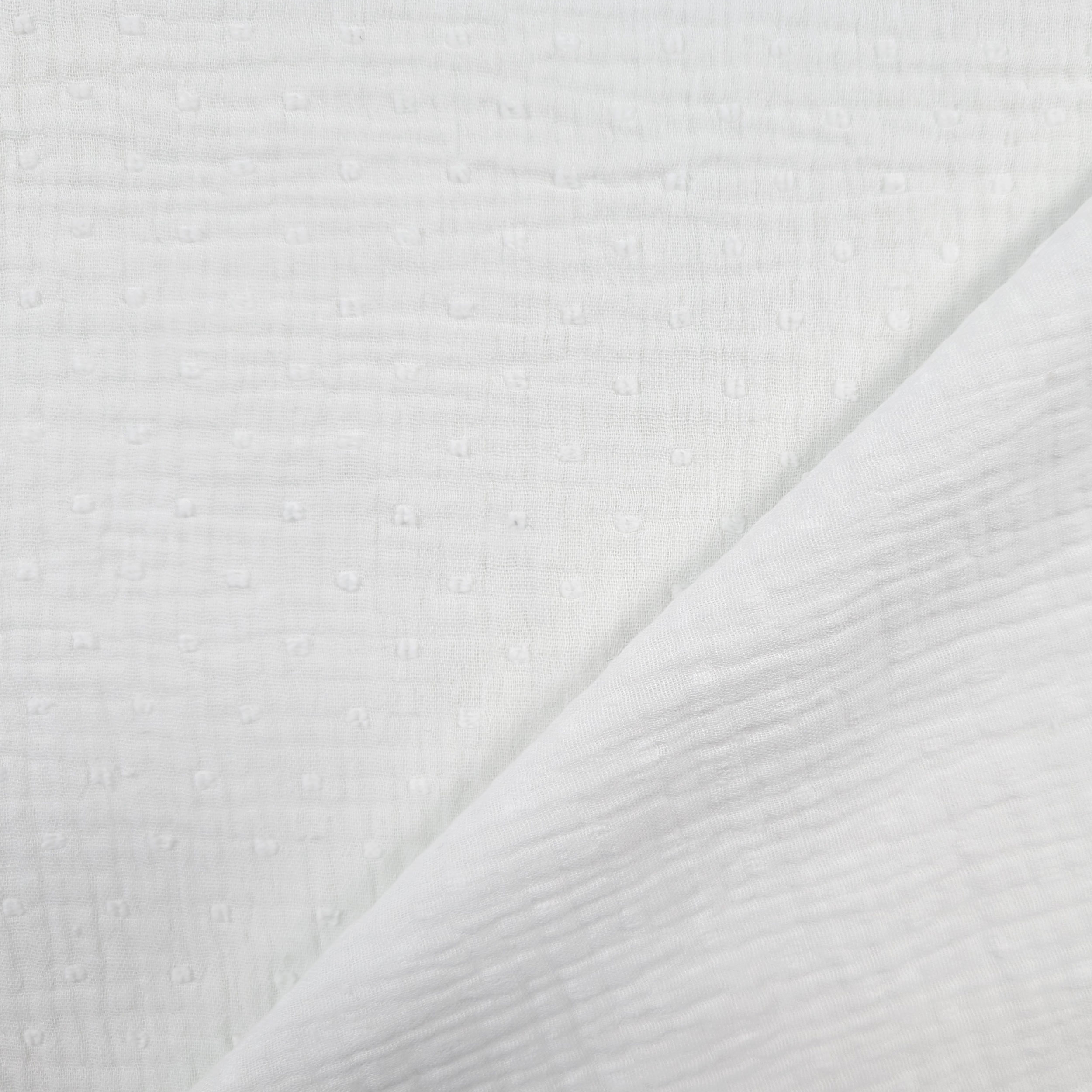 Mussola Cotone Plumetis Bianco Ottico Image