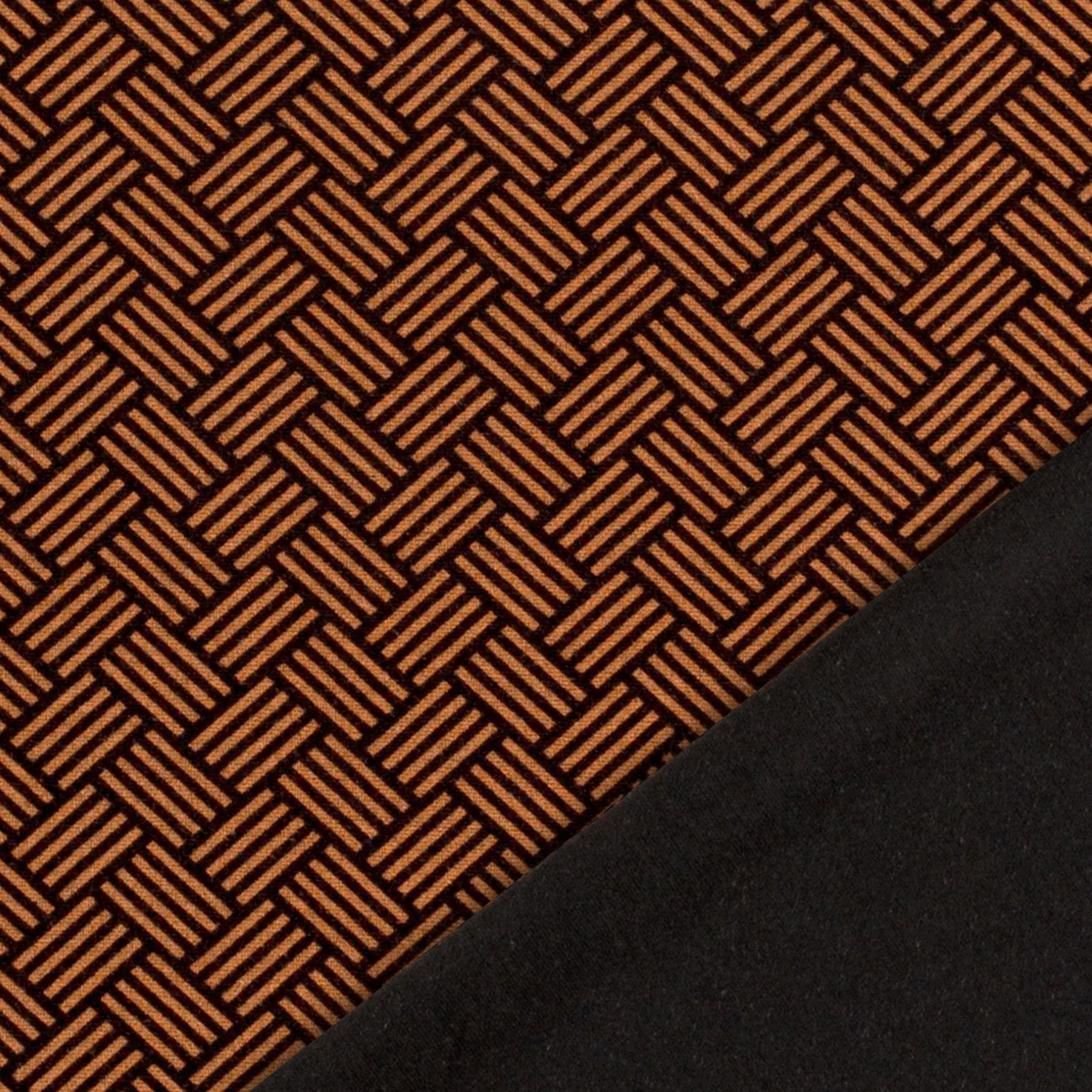 Punto Milano Misto Viscosa Geometria Arancio e Nero