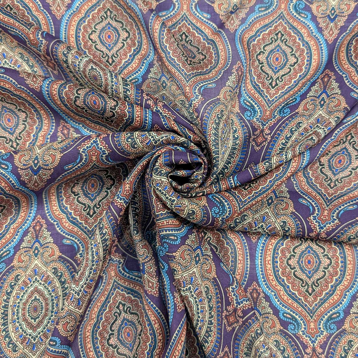Pura Lana Paisley Medaglione Viola Image