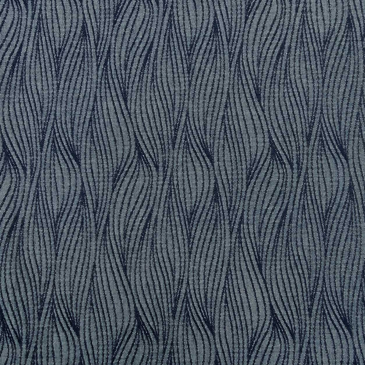 Tessuto Vintage Cotone Fantasia Astratta Blu Jeans