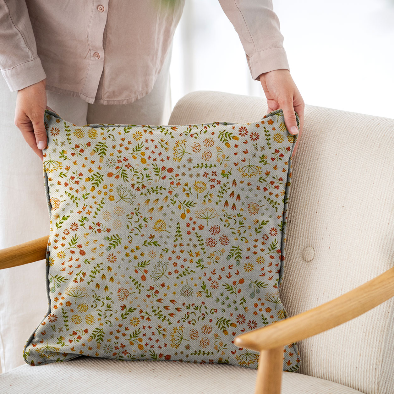 Misto cotone con fiori