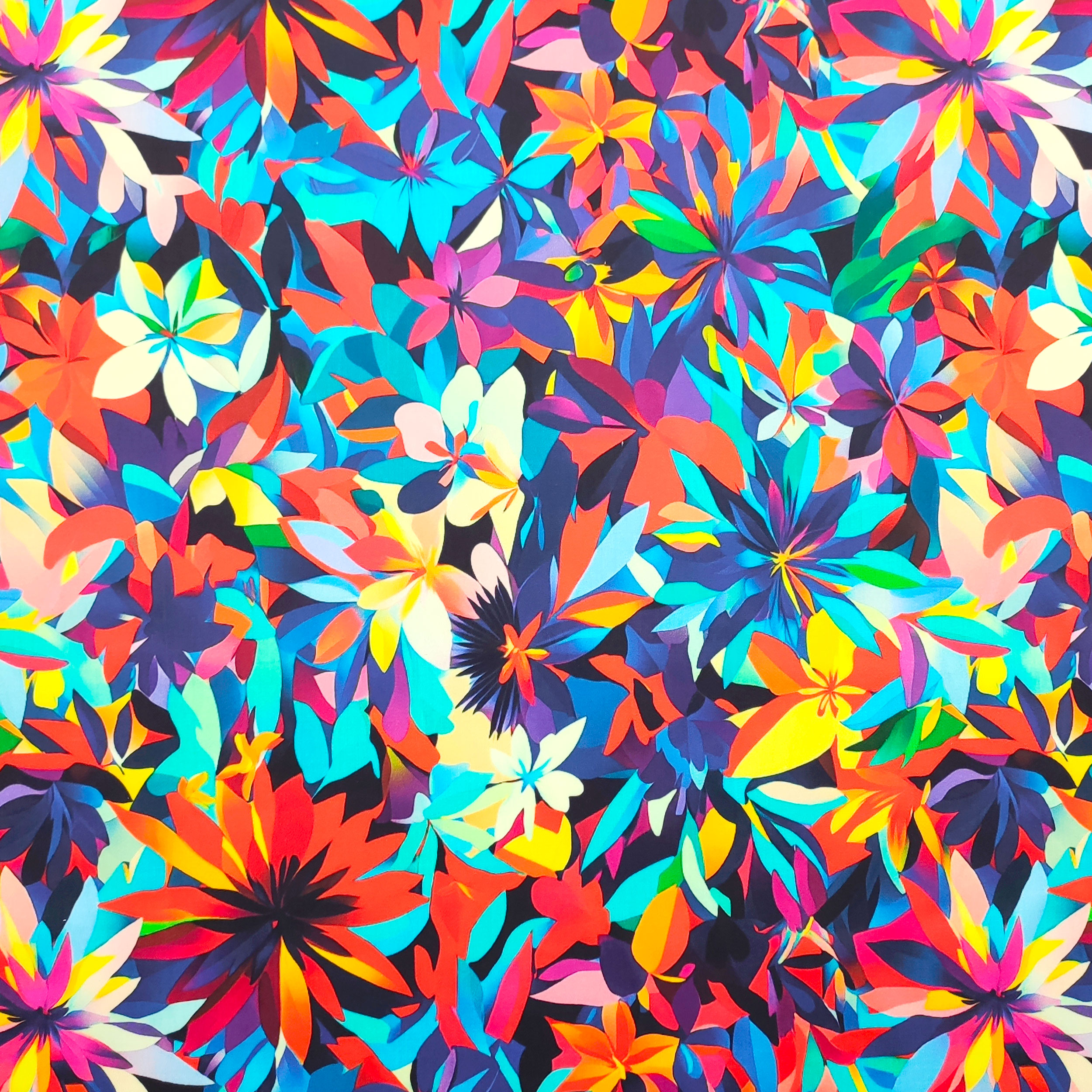 Rasatello di Cotone Fiori Moda