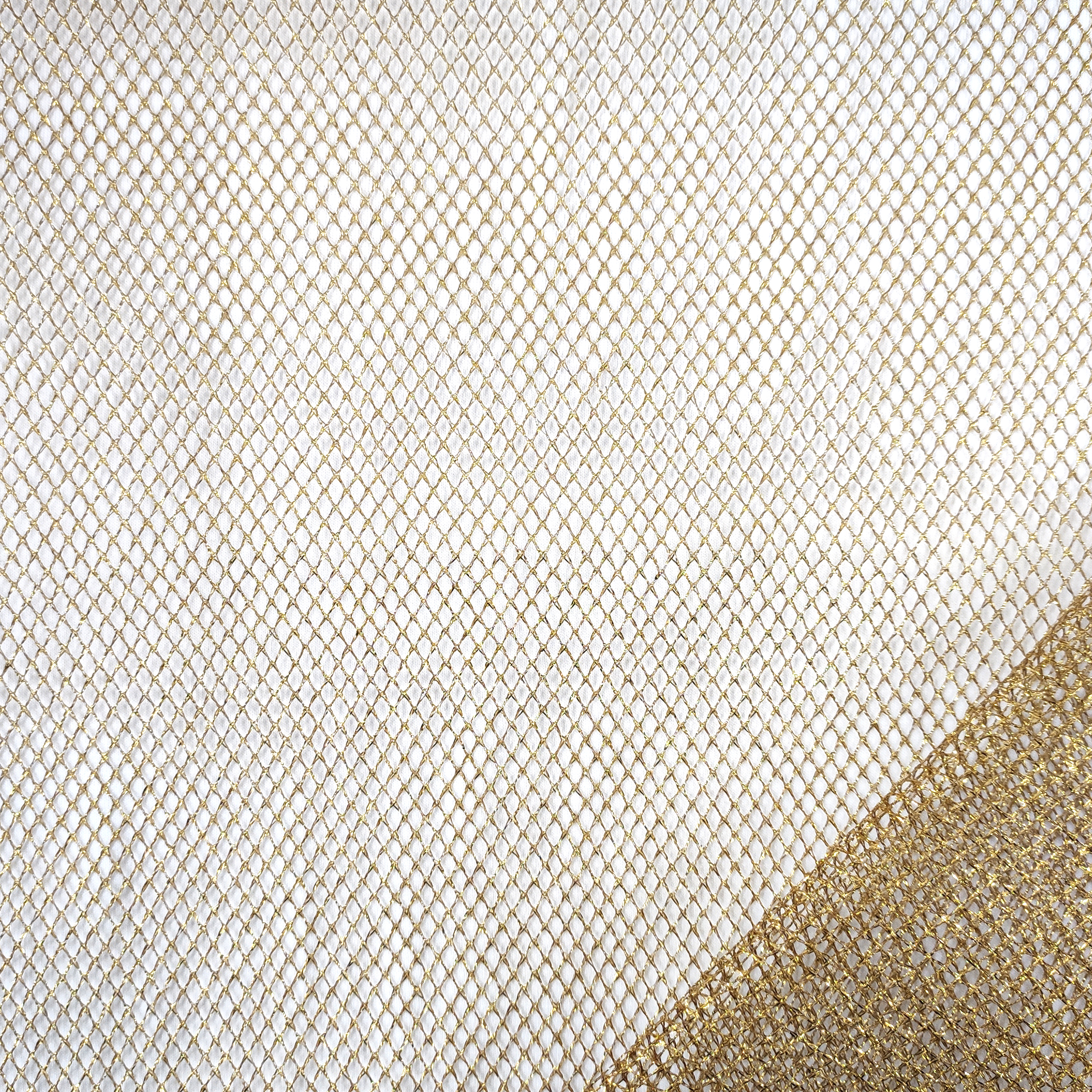 Tessuto Rete Lurex Oro