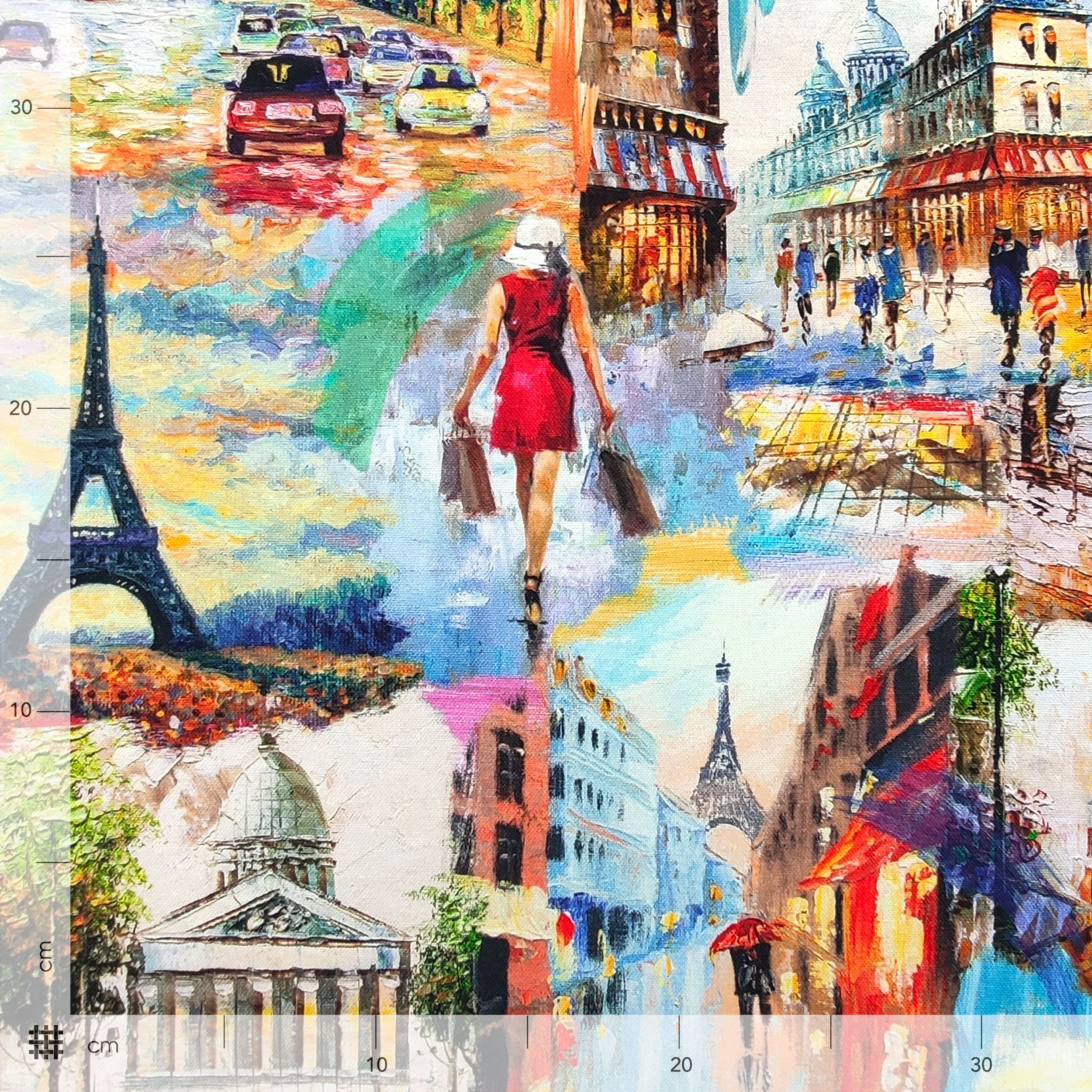 Tessuto Panama Cotone Dipinto di Parigi