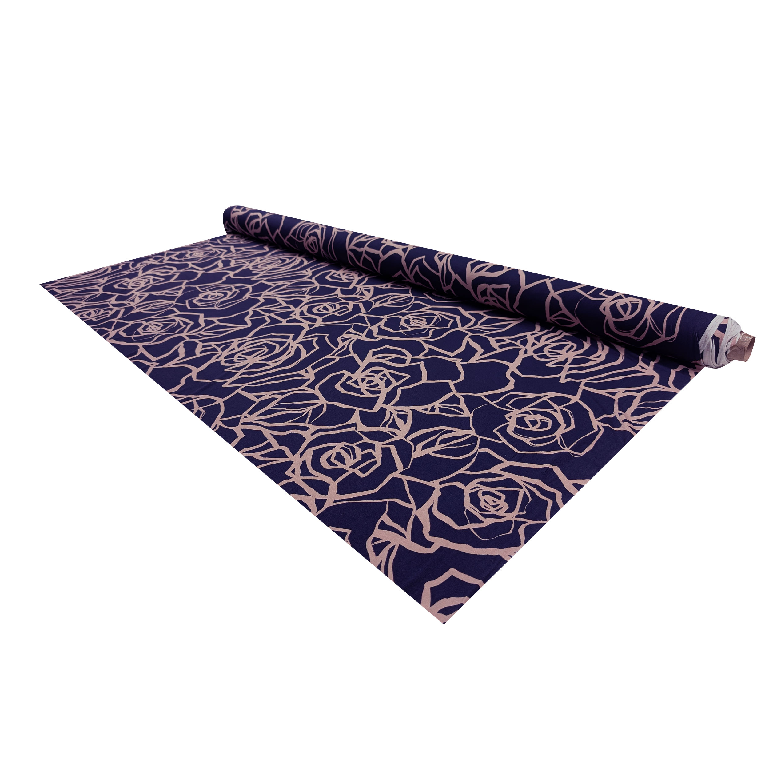 Jersey Viscosa Blu Rose Grandi Image