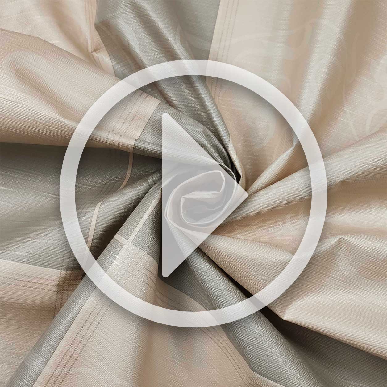 Tessuto per Tovaglia Plastificata Grigio e Beige Image