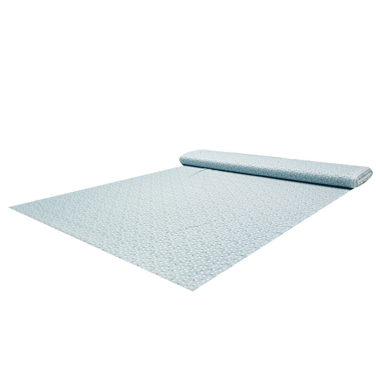 Cotone con fiorellini sfondo azzurro