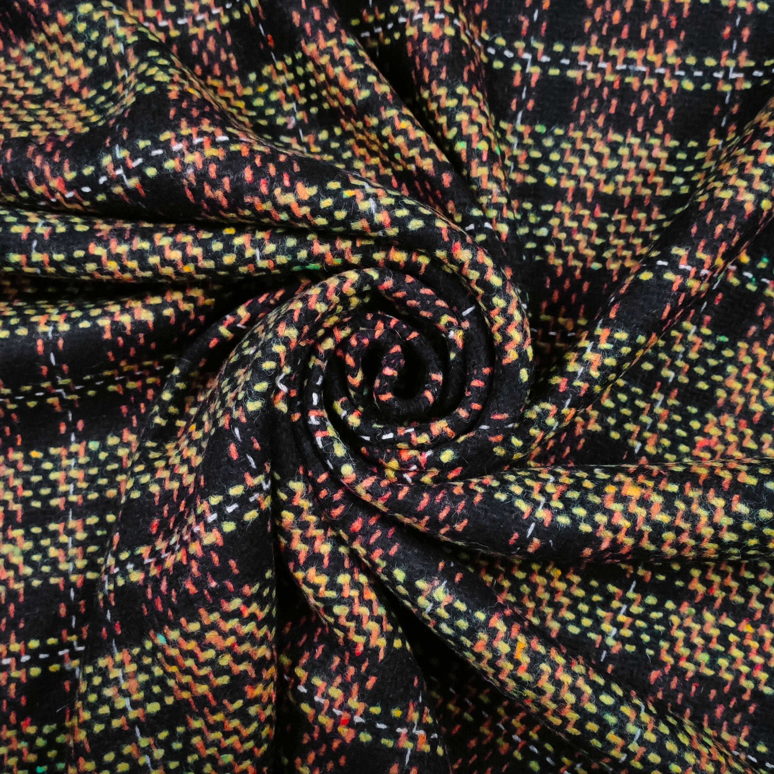 Tessuto Cappotto Intreccio Verde Oliva