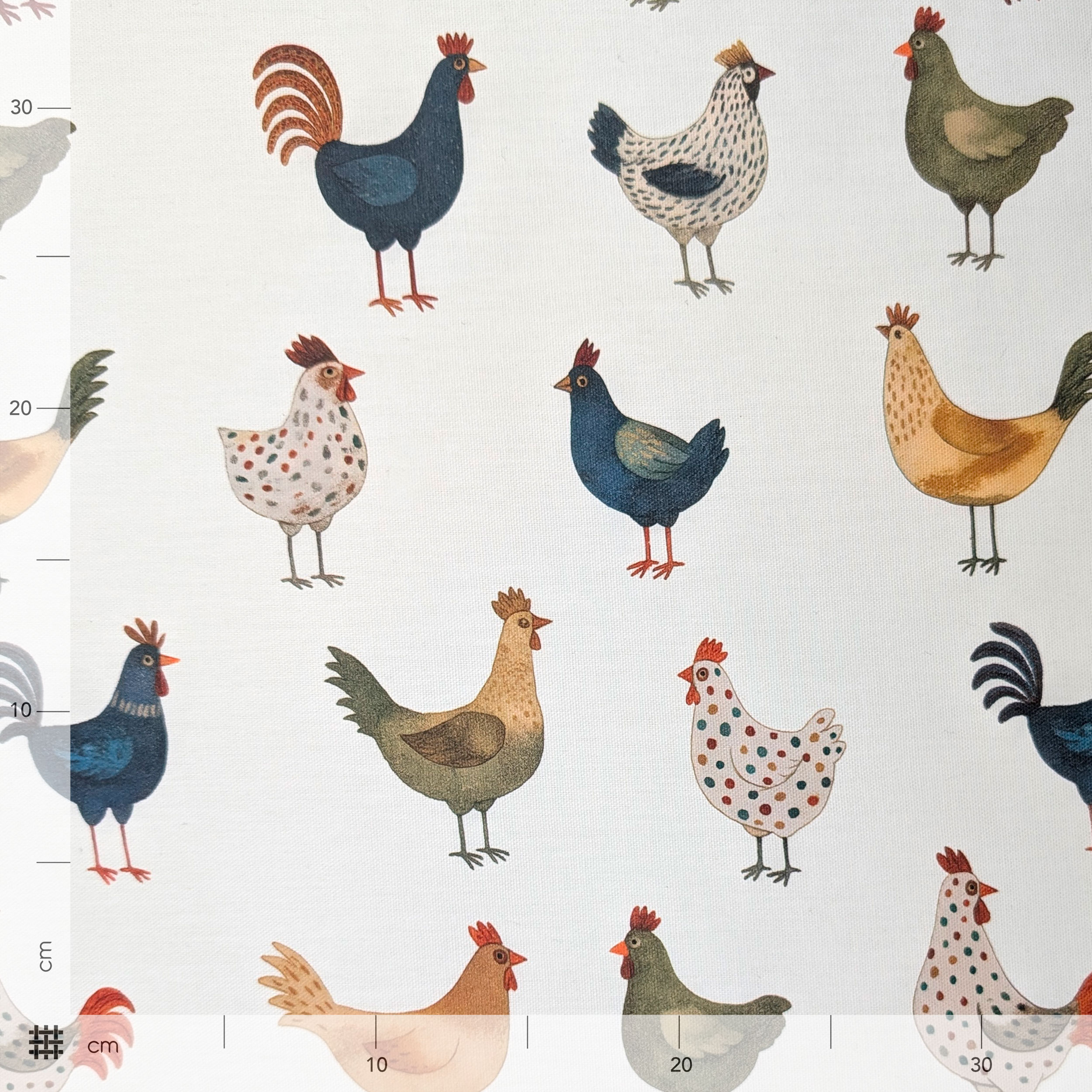Tessuto per Tovaglia Resinata Galline Image
