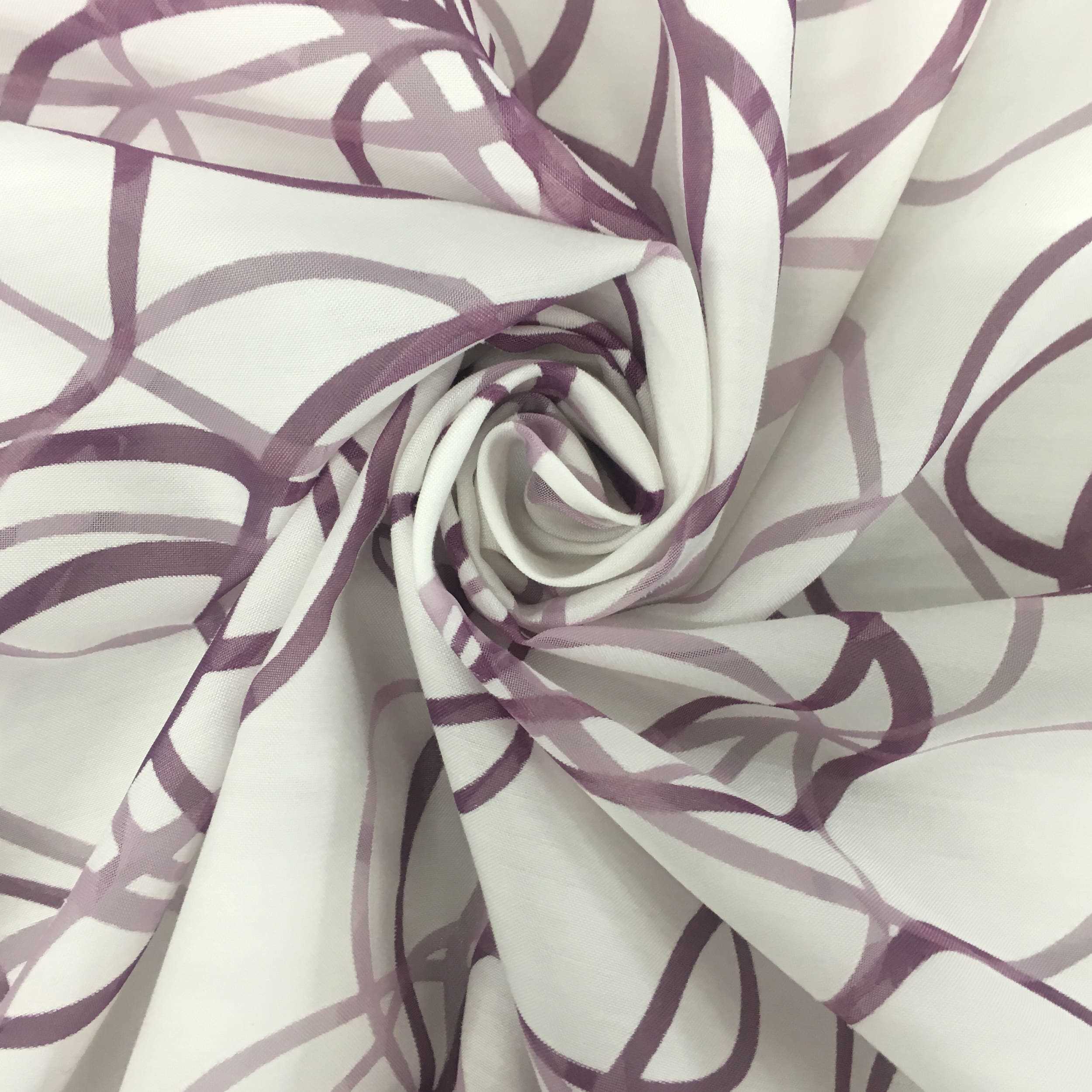 Scampolo Tenda Devorè Cerchi Viola 200x320 cm Image