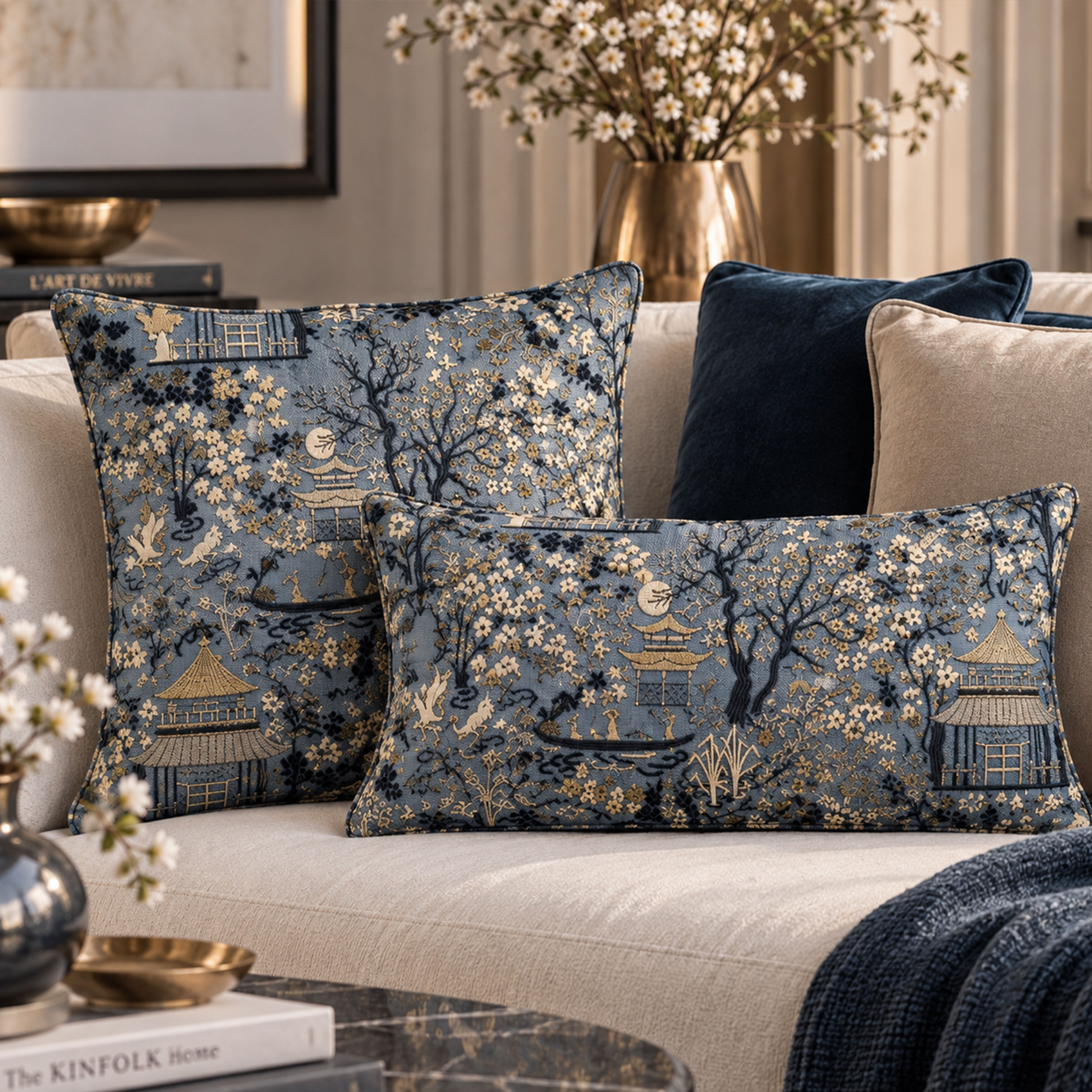 Jacquard Alta Moda Giardino Giapponese Lurex Image
