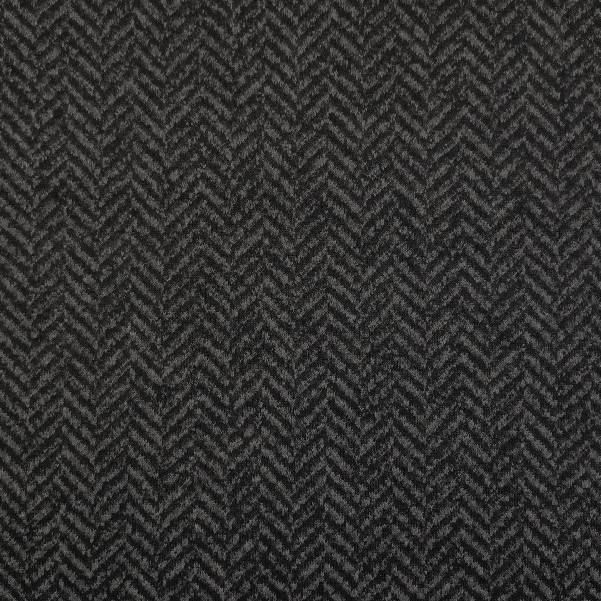 Neoprene Double Lana Spigato e Nido d'Ape Nero
