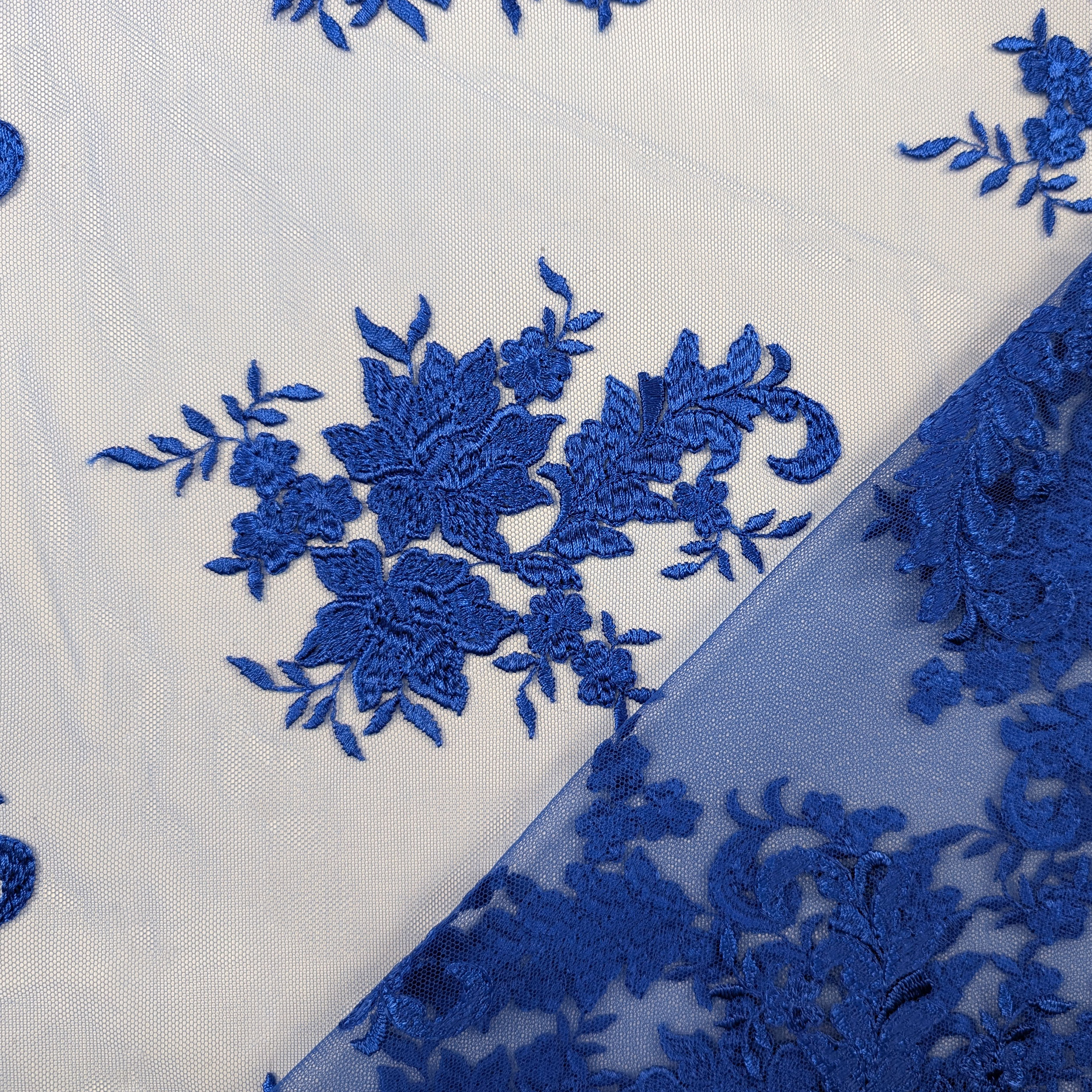 Pizzo Alta Moda Doppio Bordo Bluette Image
