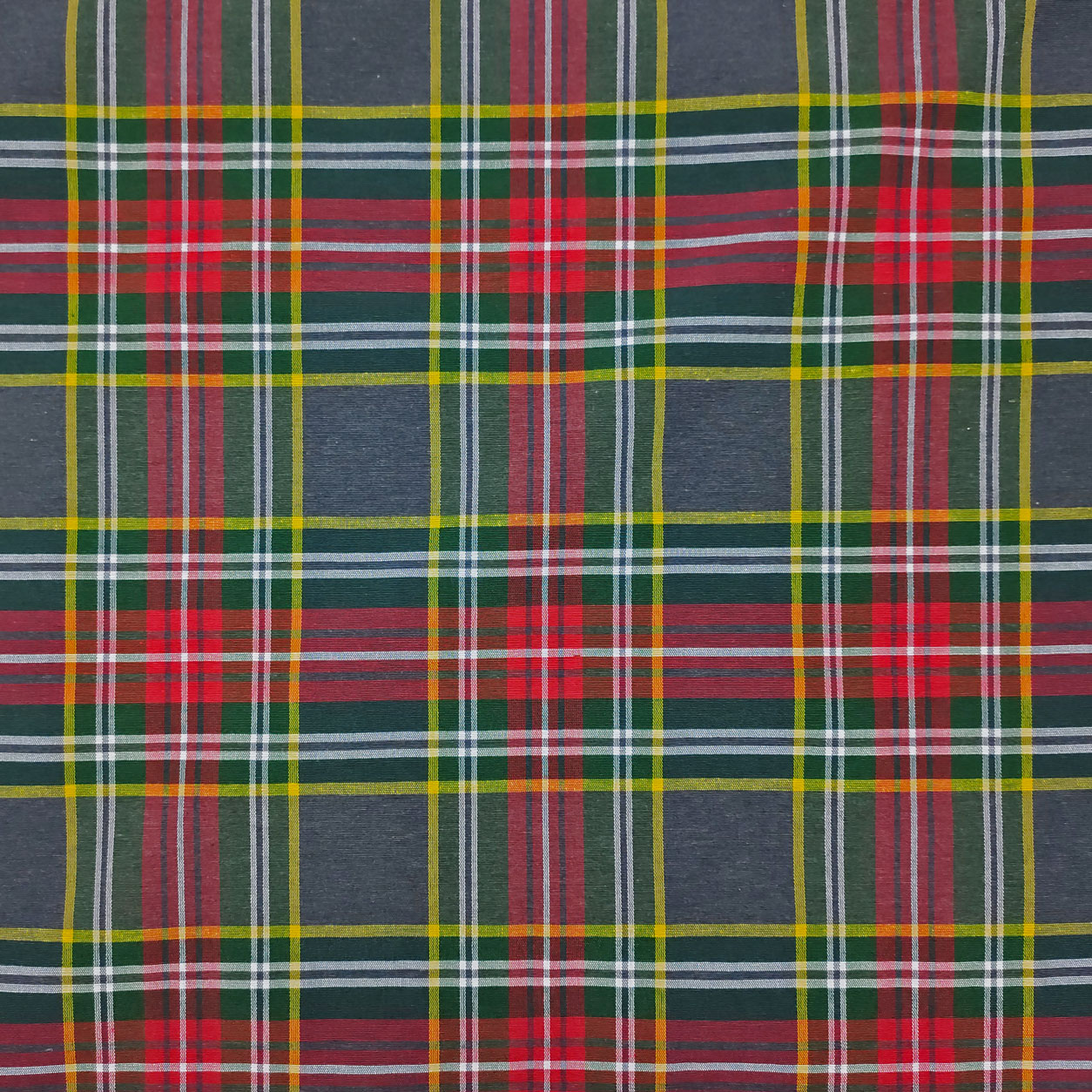 Tessuto Tartan Grande Grigio Rosso Image