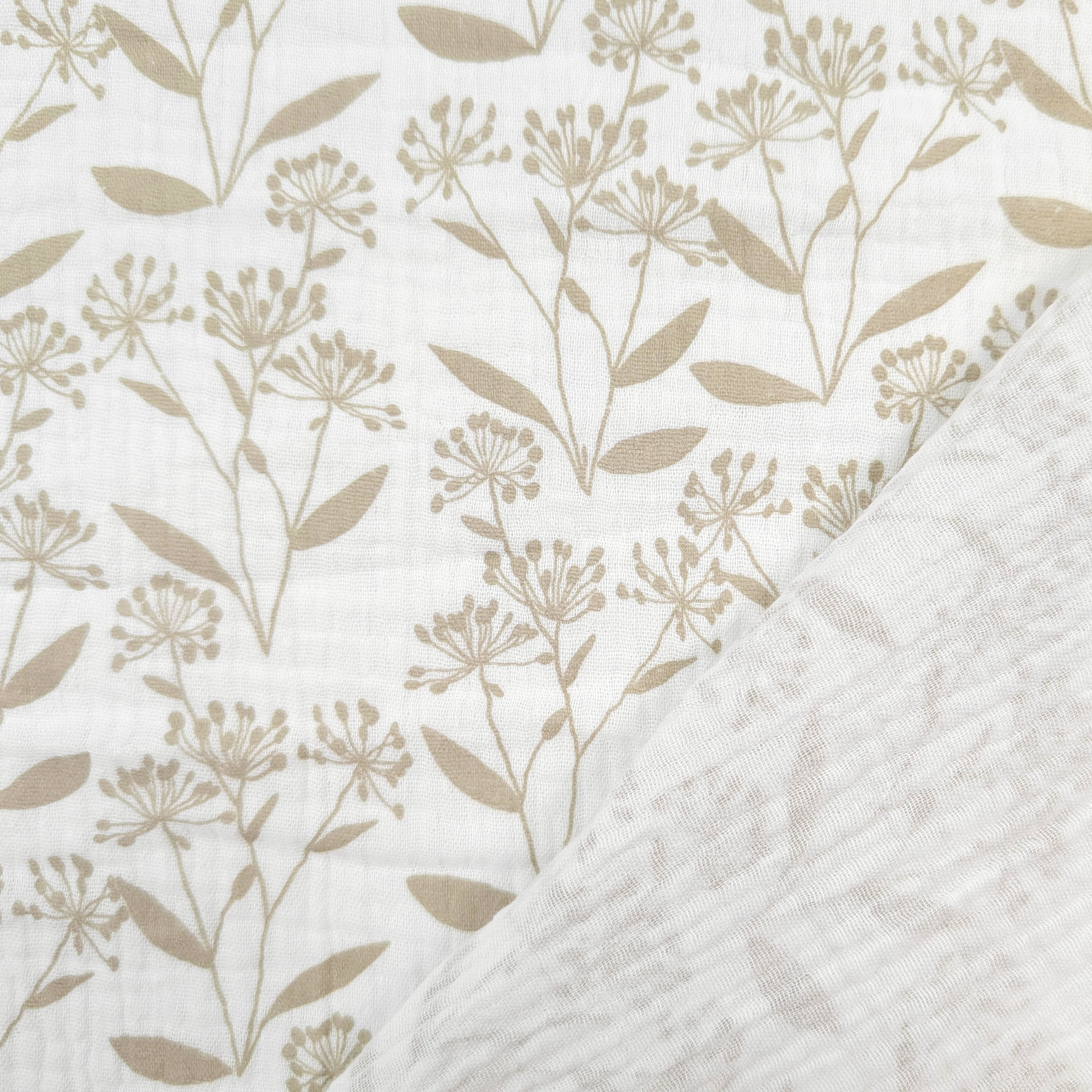 Mussola Cotone Fantasia Floreale Beige Image
