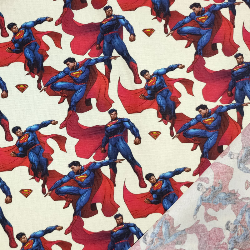 Tessuto cotone al metro superman mini