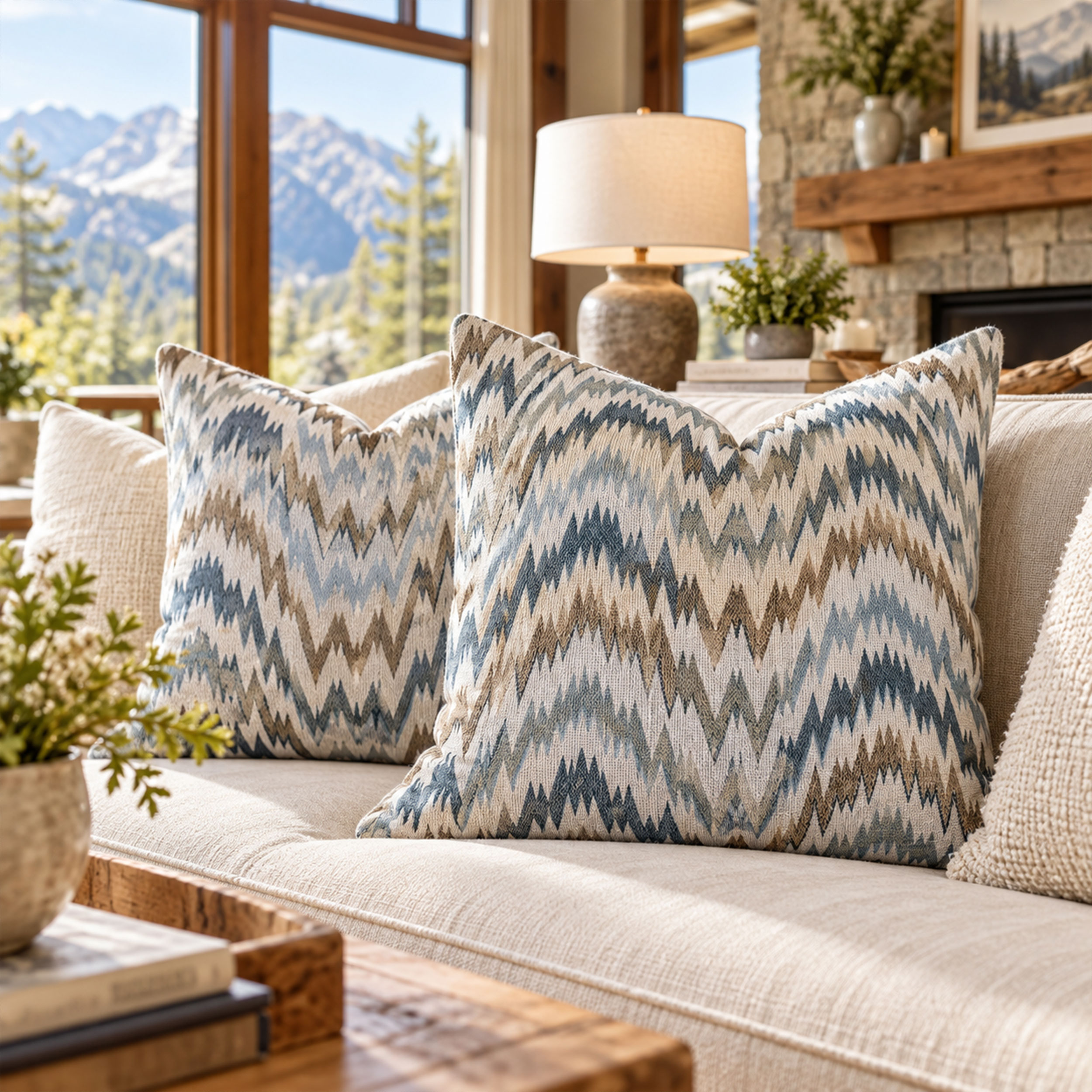 Jacquard Zig Zag Astratto Toni Freddi Image