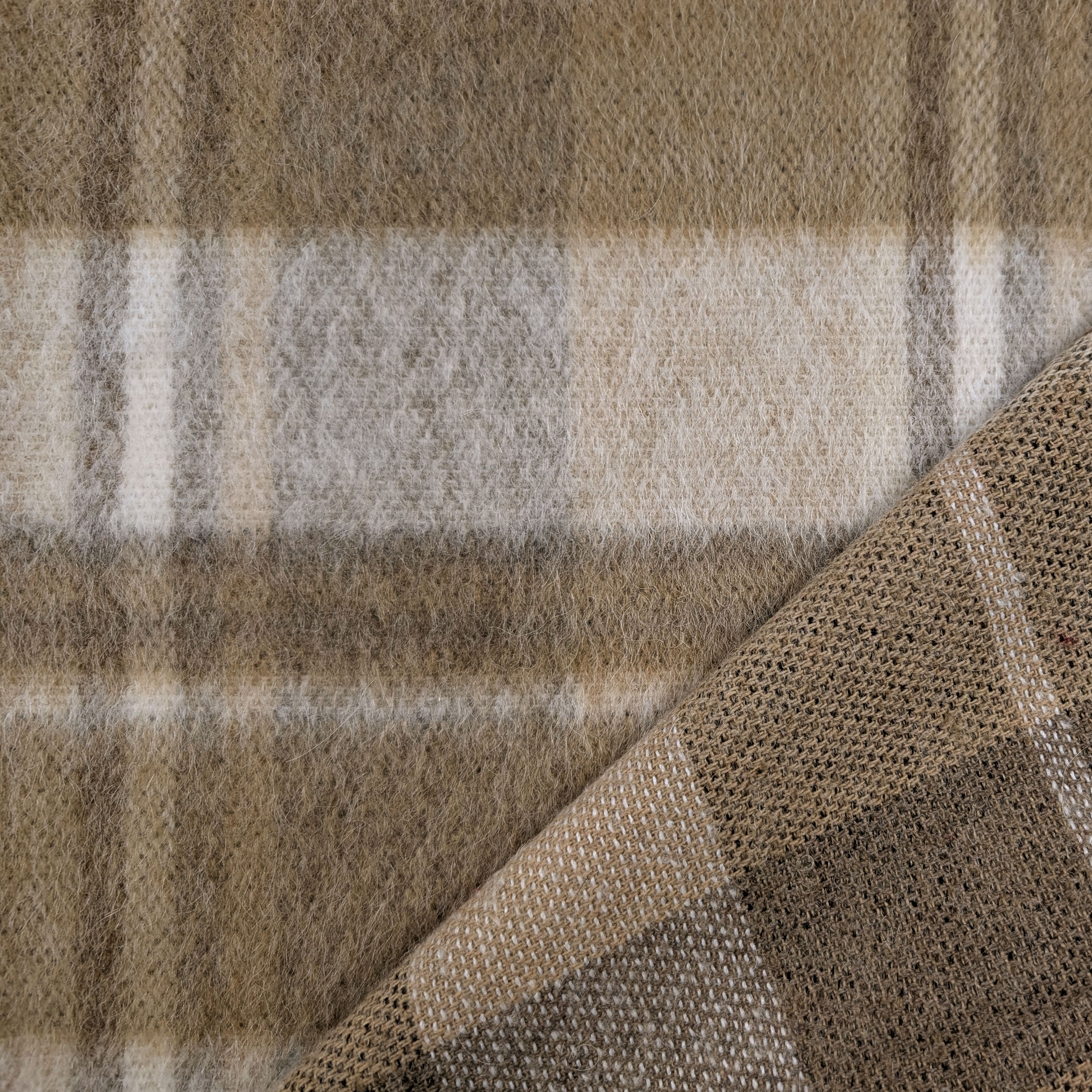 Cappotto Misto Lana Tartan Beige Image