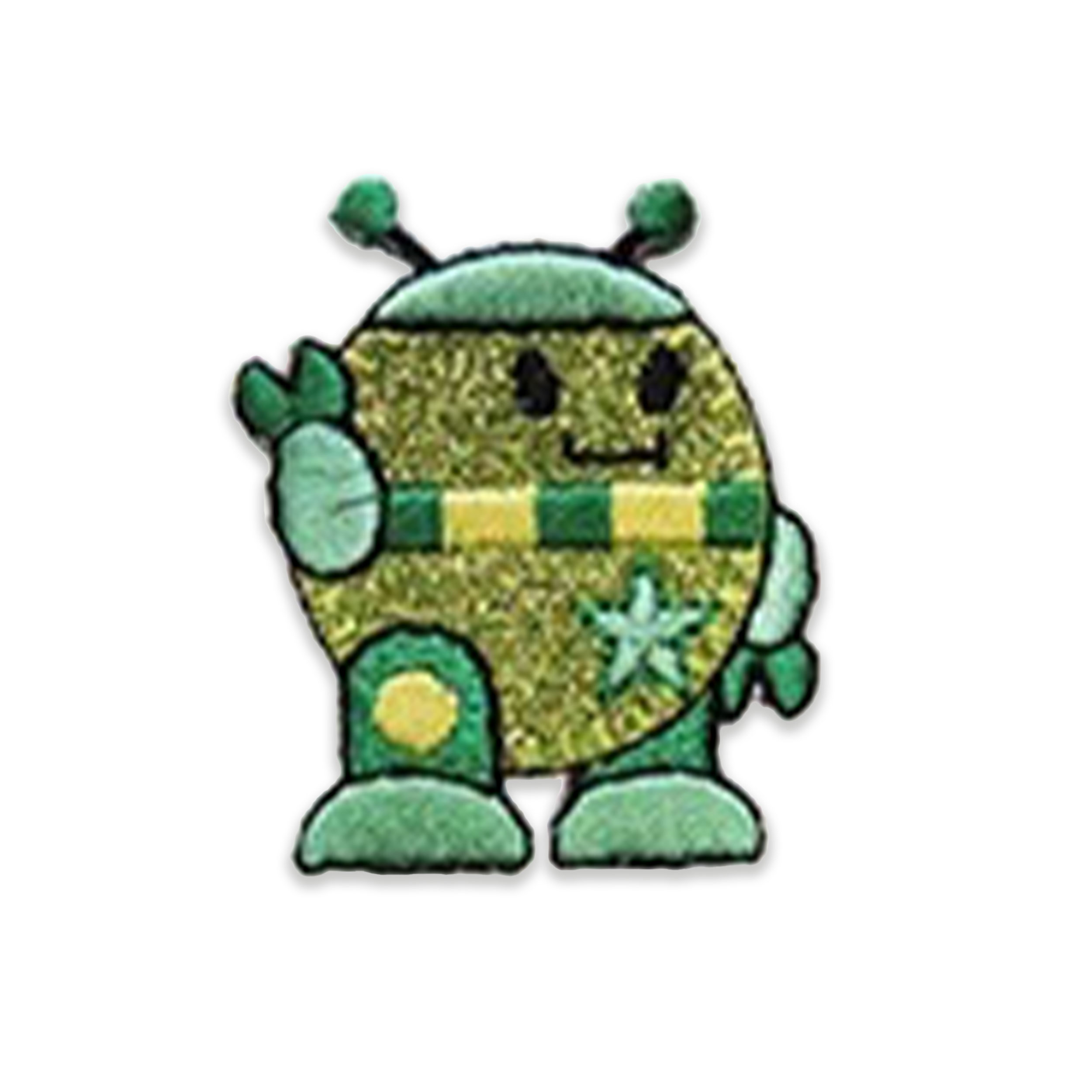 Applicazione Termoadesiva Robot Glitter Verde Image