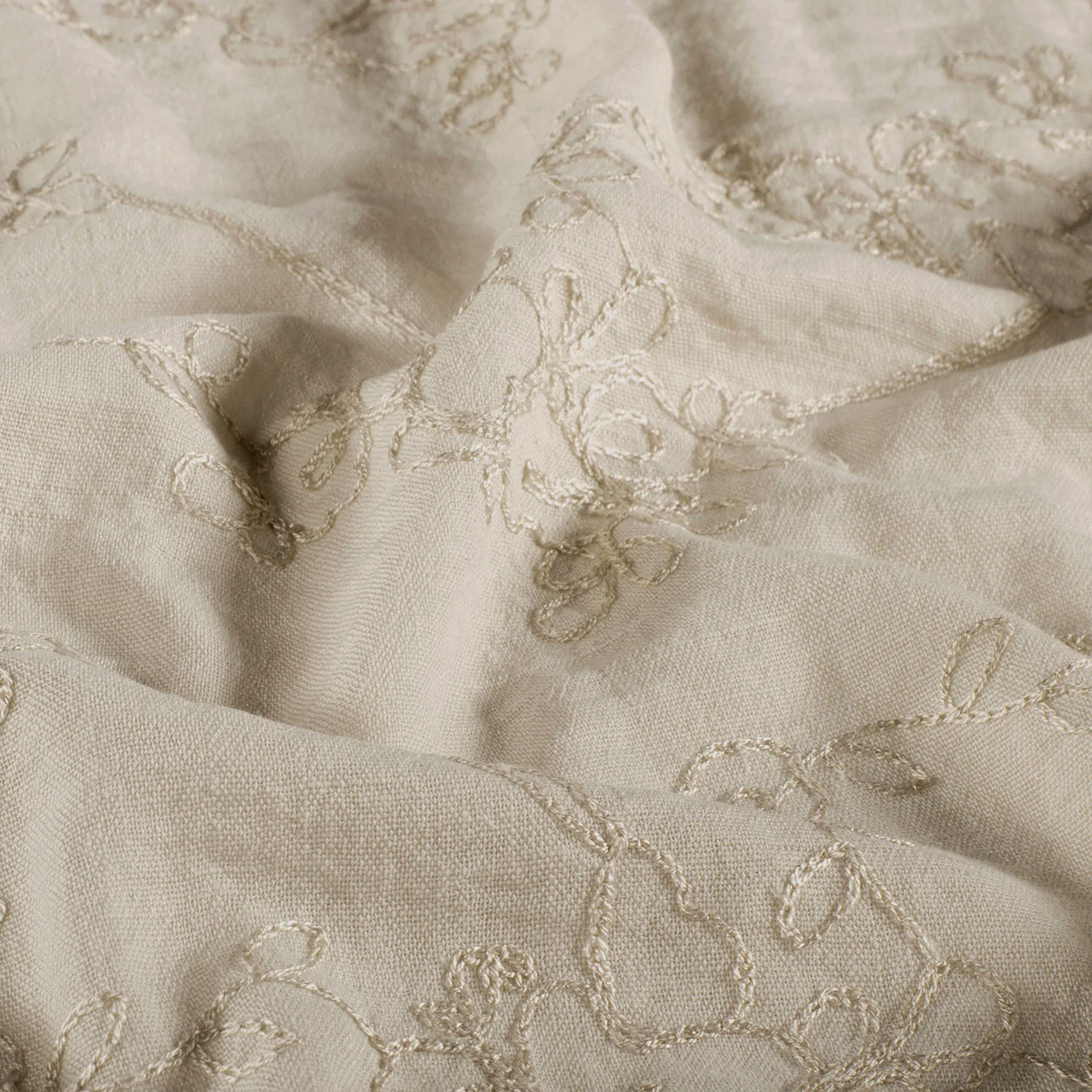 Misto Lino Ricamato Beige Image