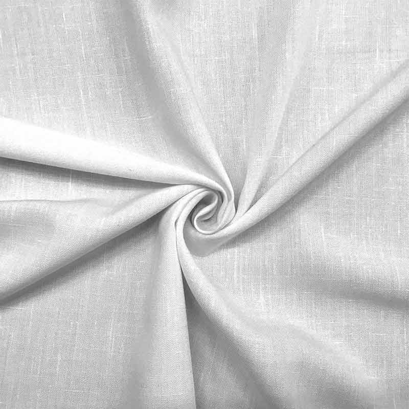 lino per abbigliamento bianco