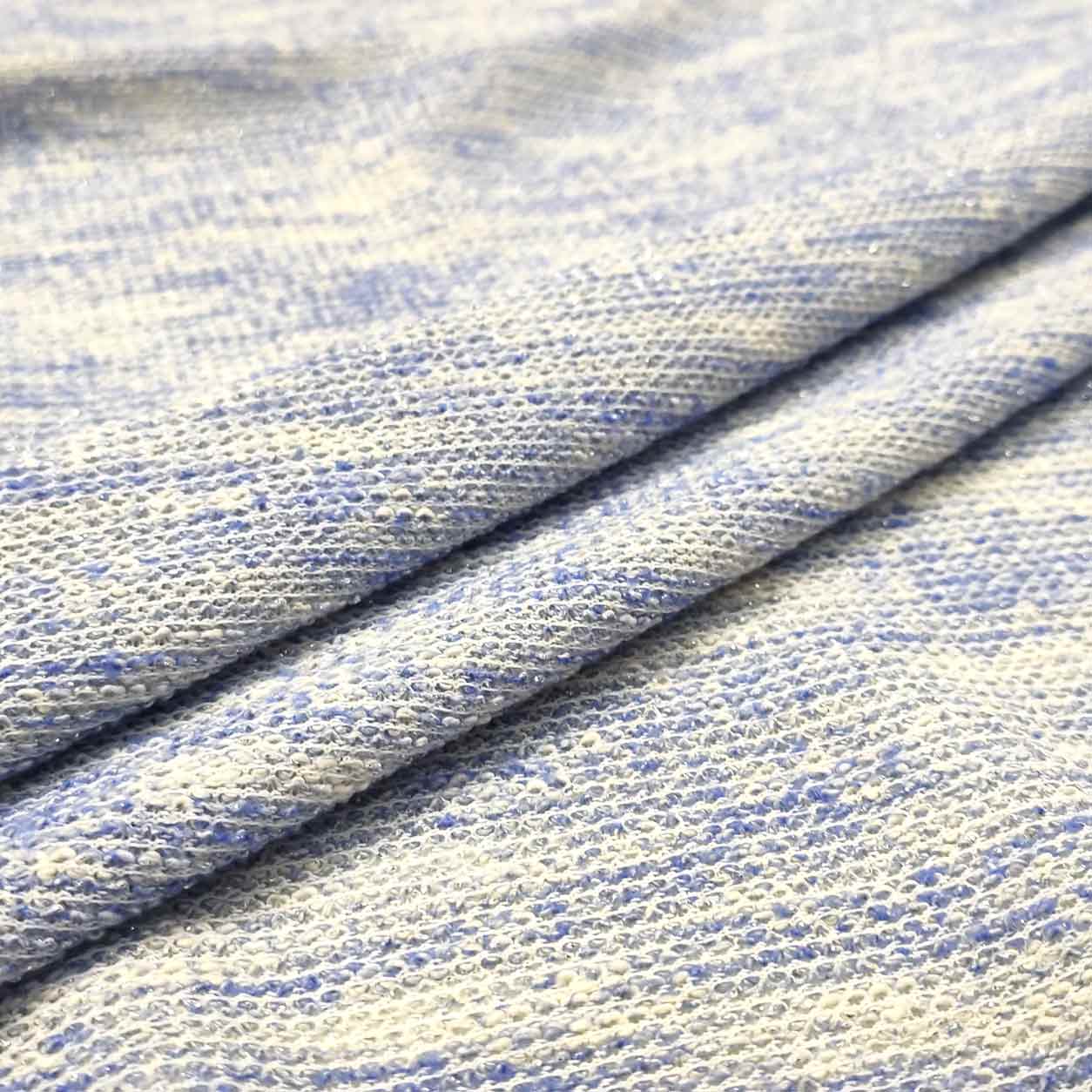 Tessuto per magliette leggere melange azzurro