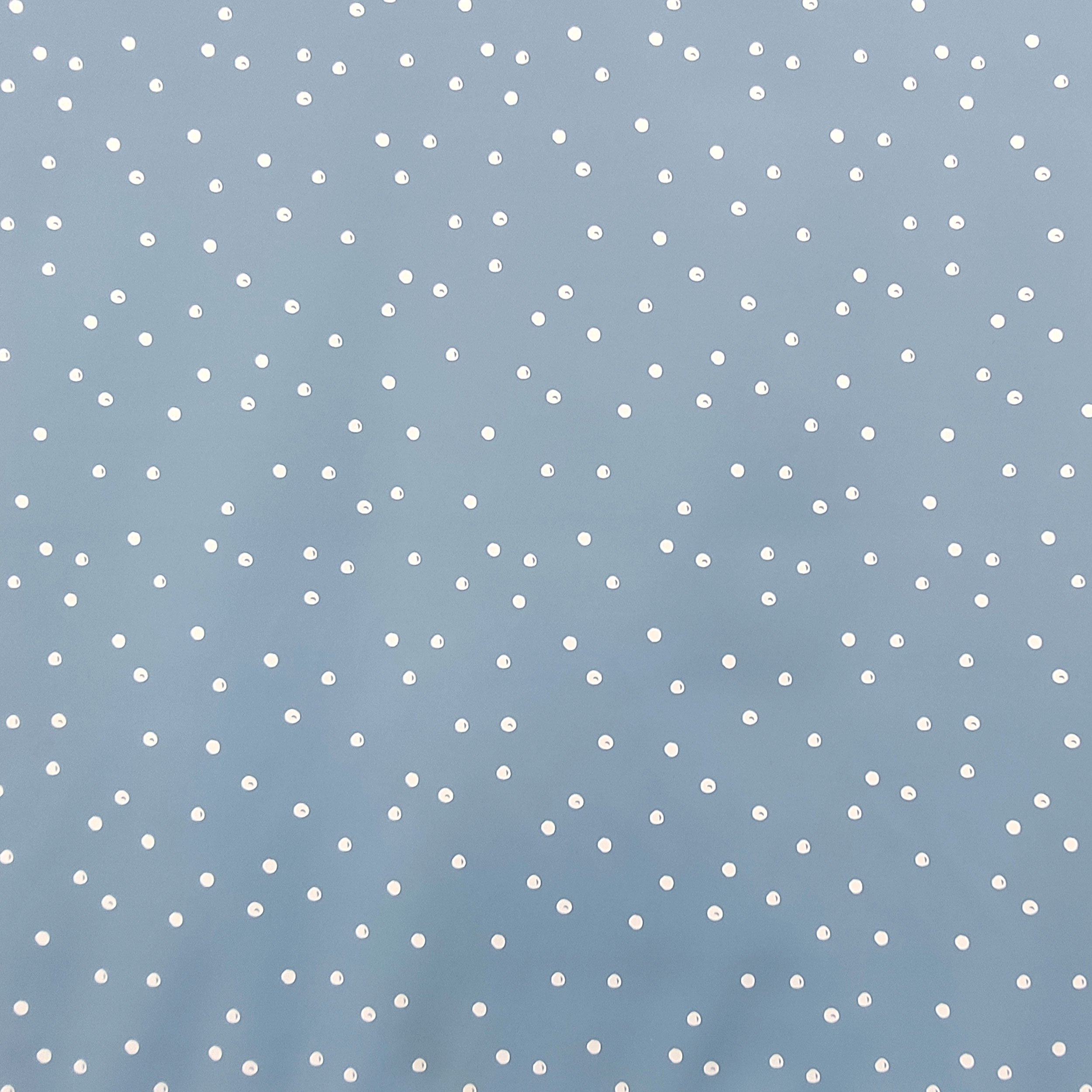 Impermeabile Fantasia Pois Bianchi Sfondo Celeste Image