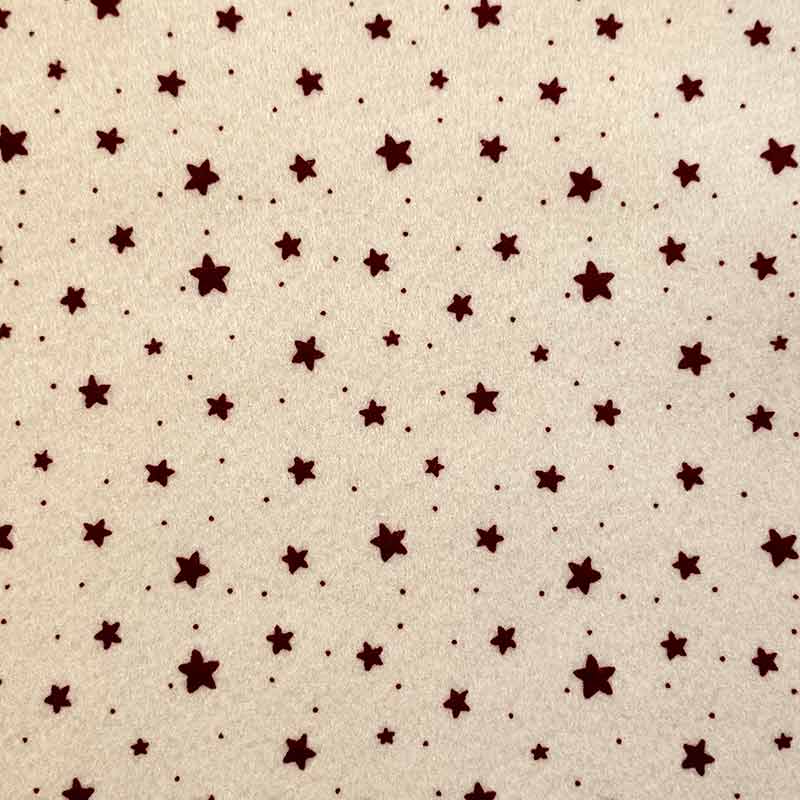 Panno lenci sabbia stelle bordeaux 2