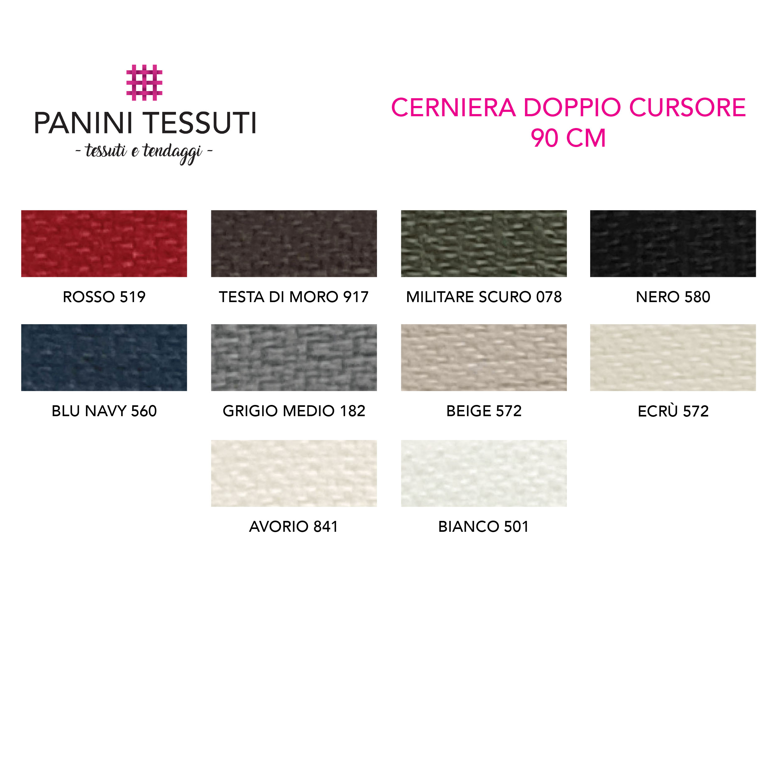 cerniera doppio cursore 90 cm SHP