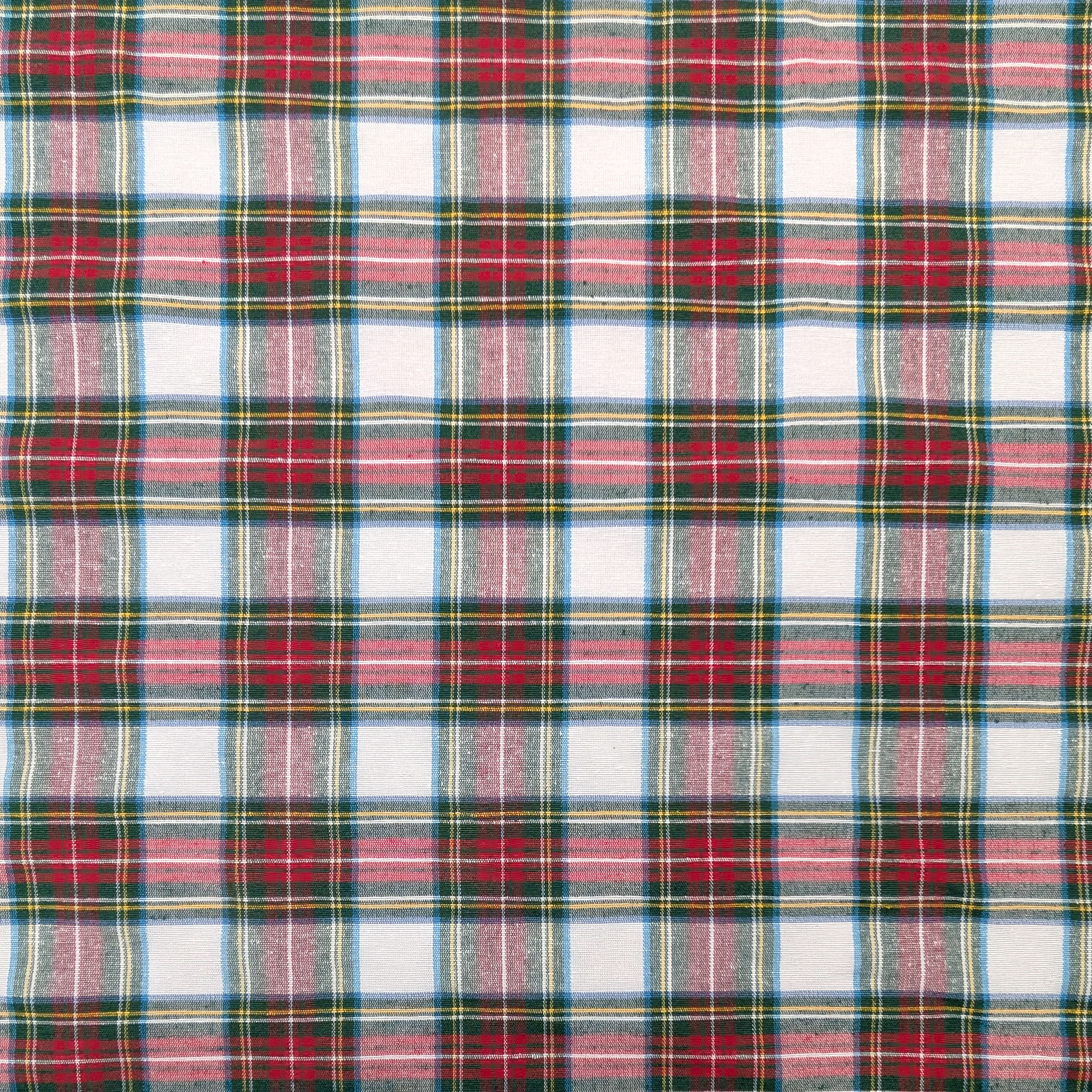 Tessuto Tartan Medio Bianco e Rosso Image