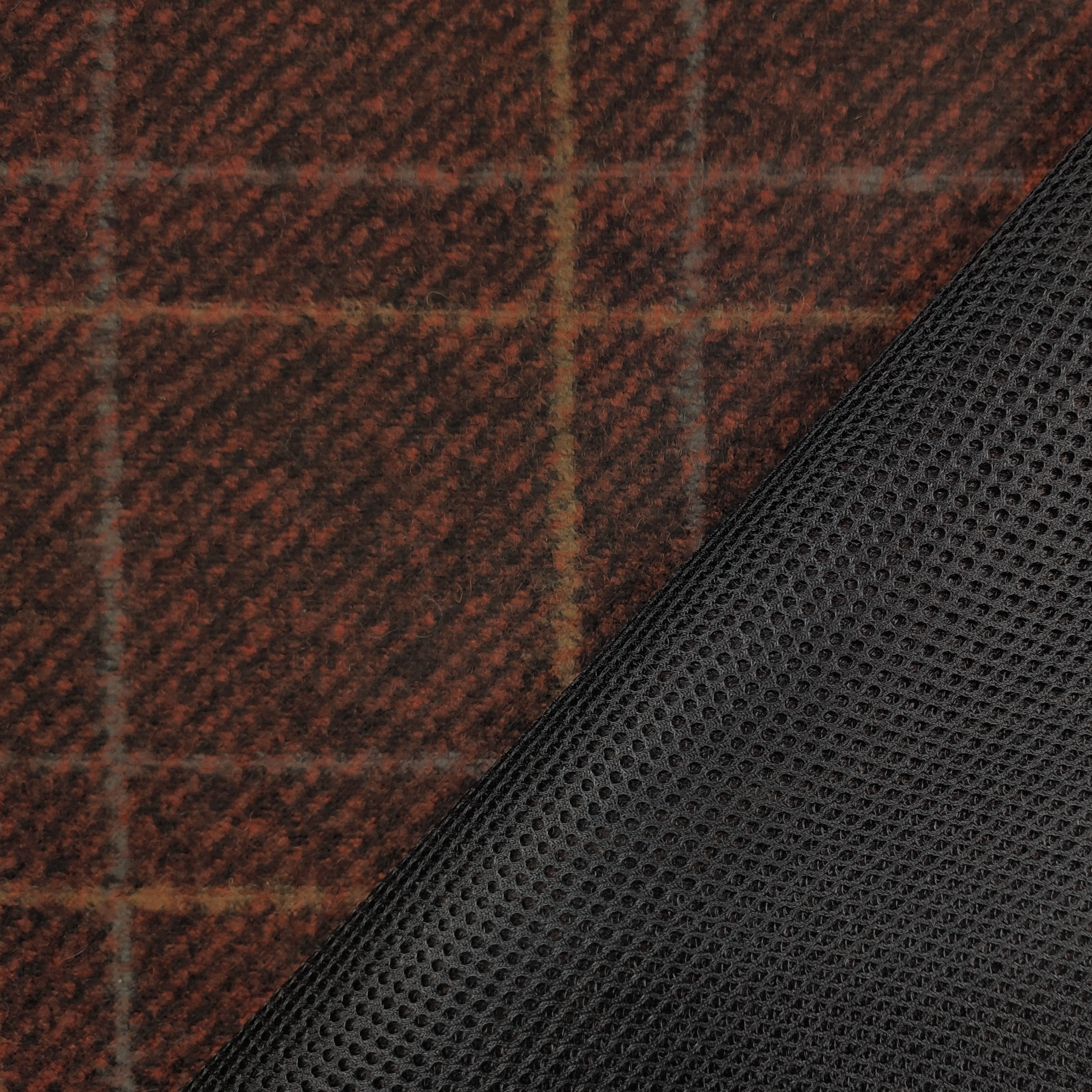 neoprene tartan arancio double