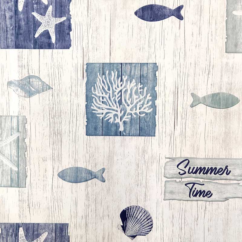 Ritaglio Tovaglia Plastificata Accoppiata Summer Time 200x140 cm