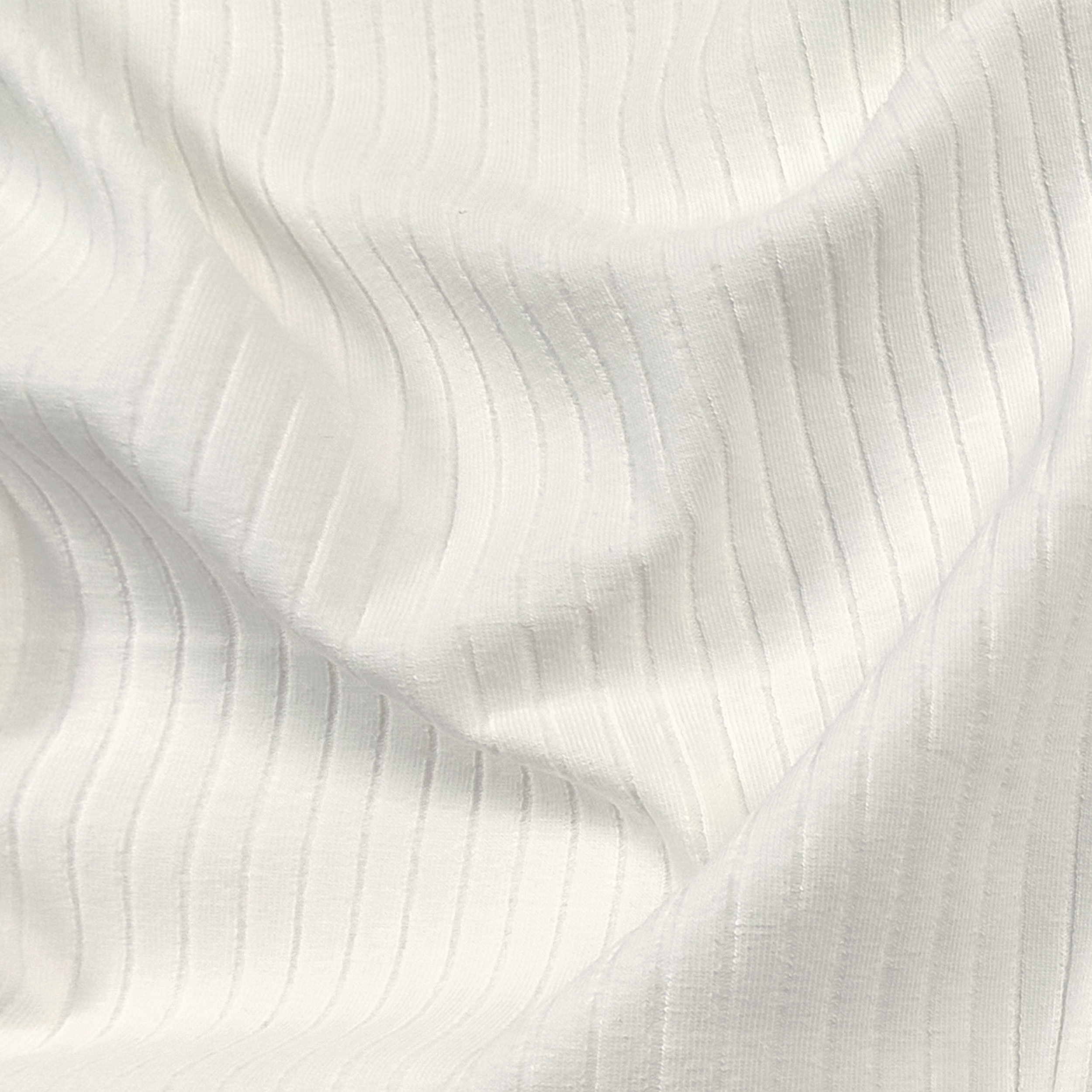 Jersey Cotone Cannettato Bianco Ottico