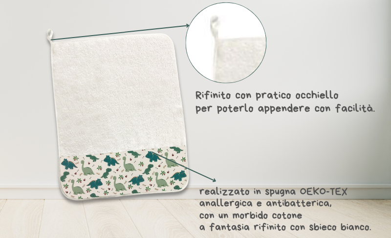 asciugamano panini tessuti per asilo