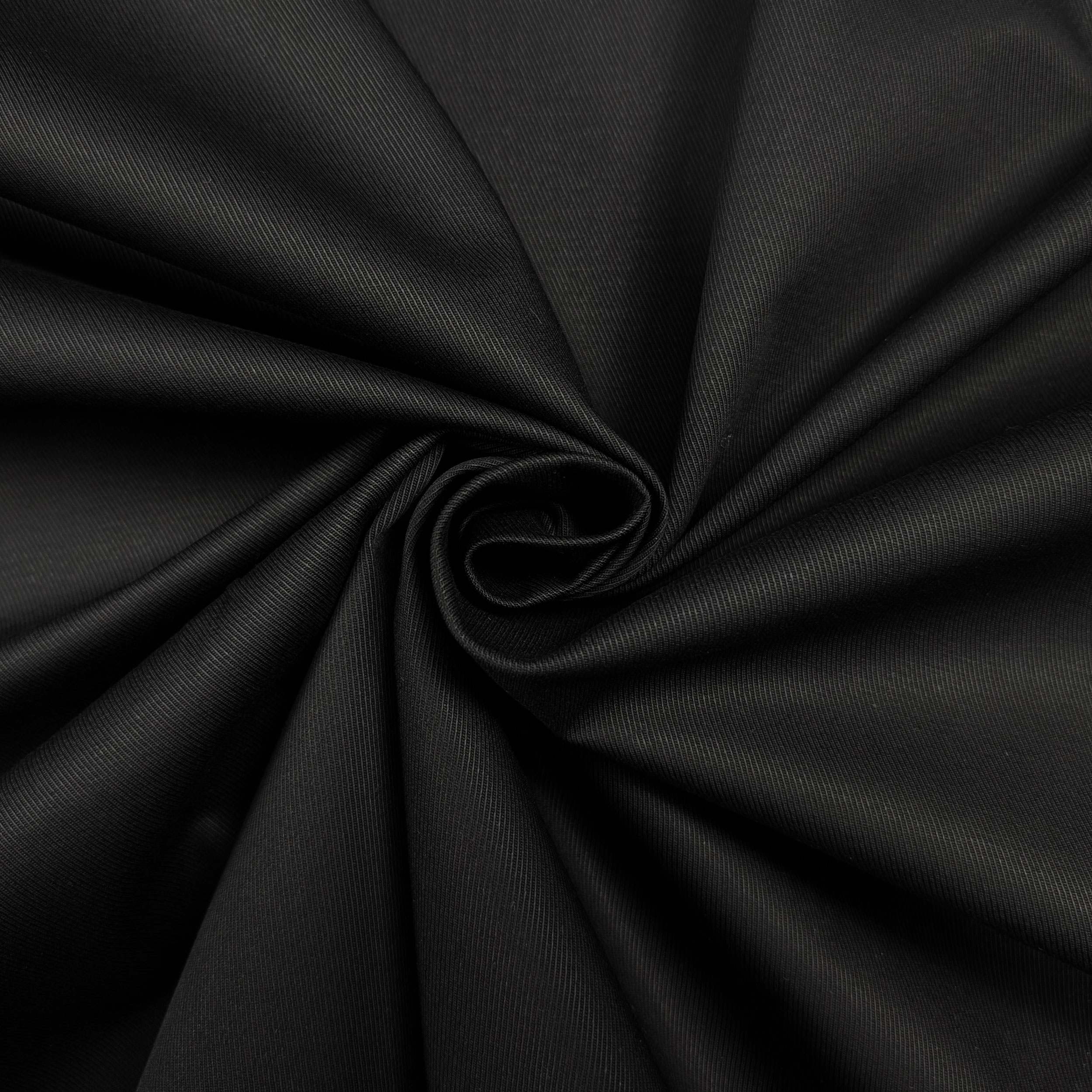 Drill di Cotone Elasticizzato Nero Image