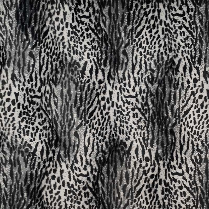 Tessuto Cavallino a Fantasia Leopardato Grigio