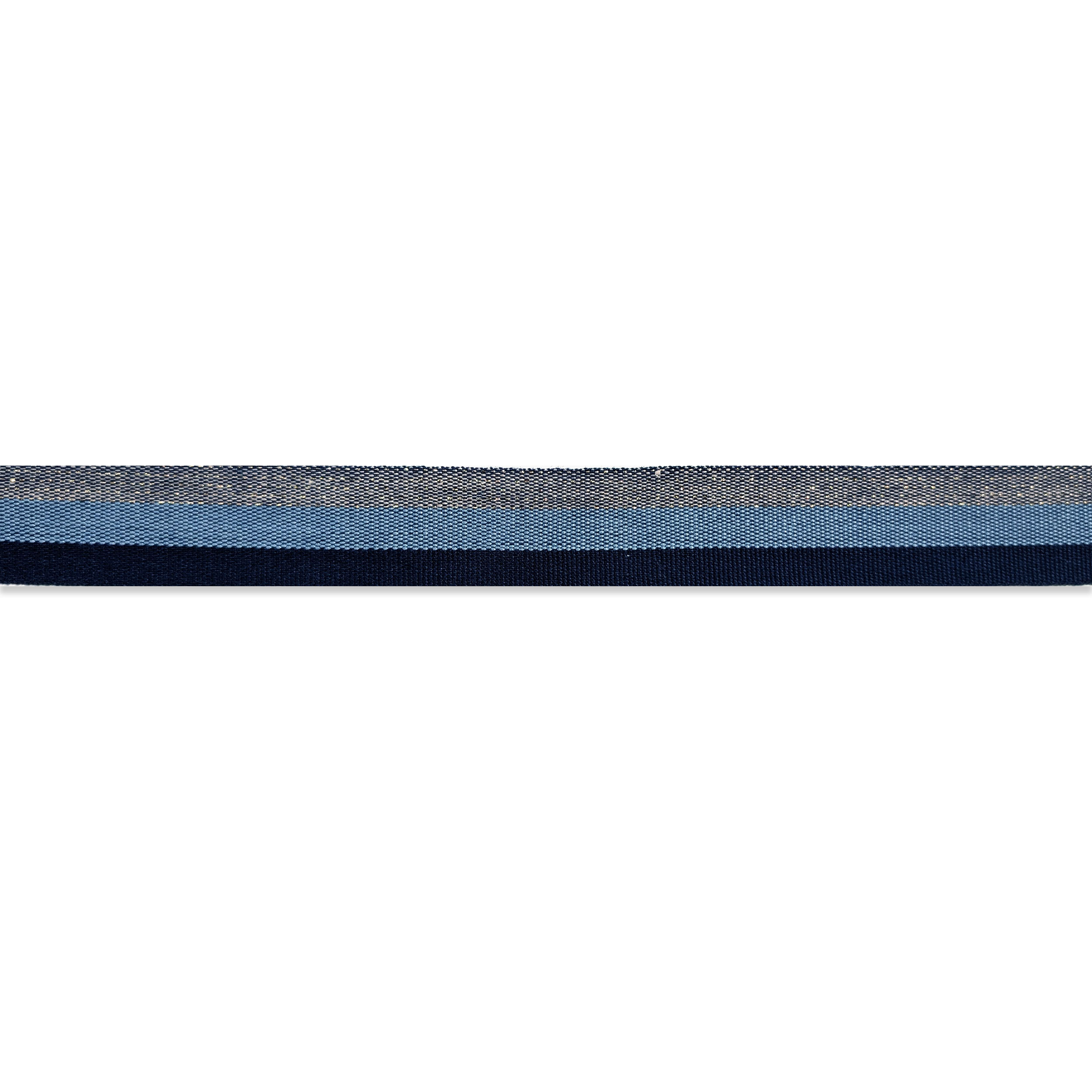 Passamaneria Righe Toni Blu Lurex Argento Image