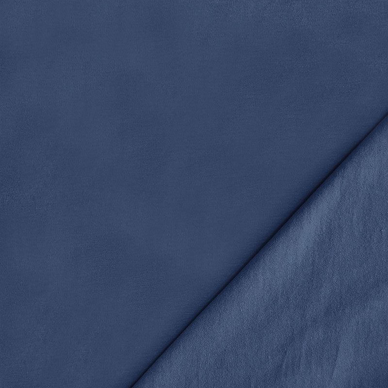 Tessuto Organico Jersey Tinta Unita  Blu