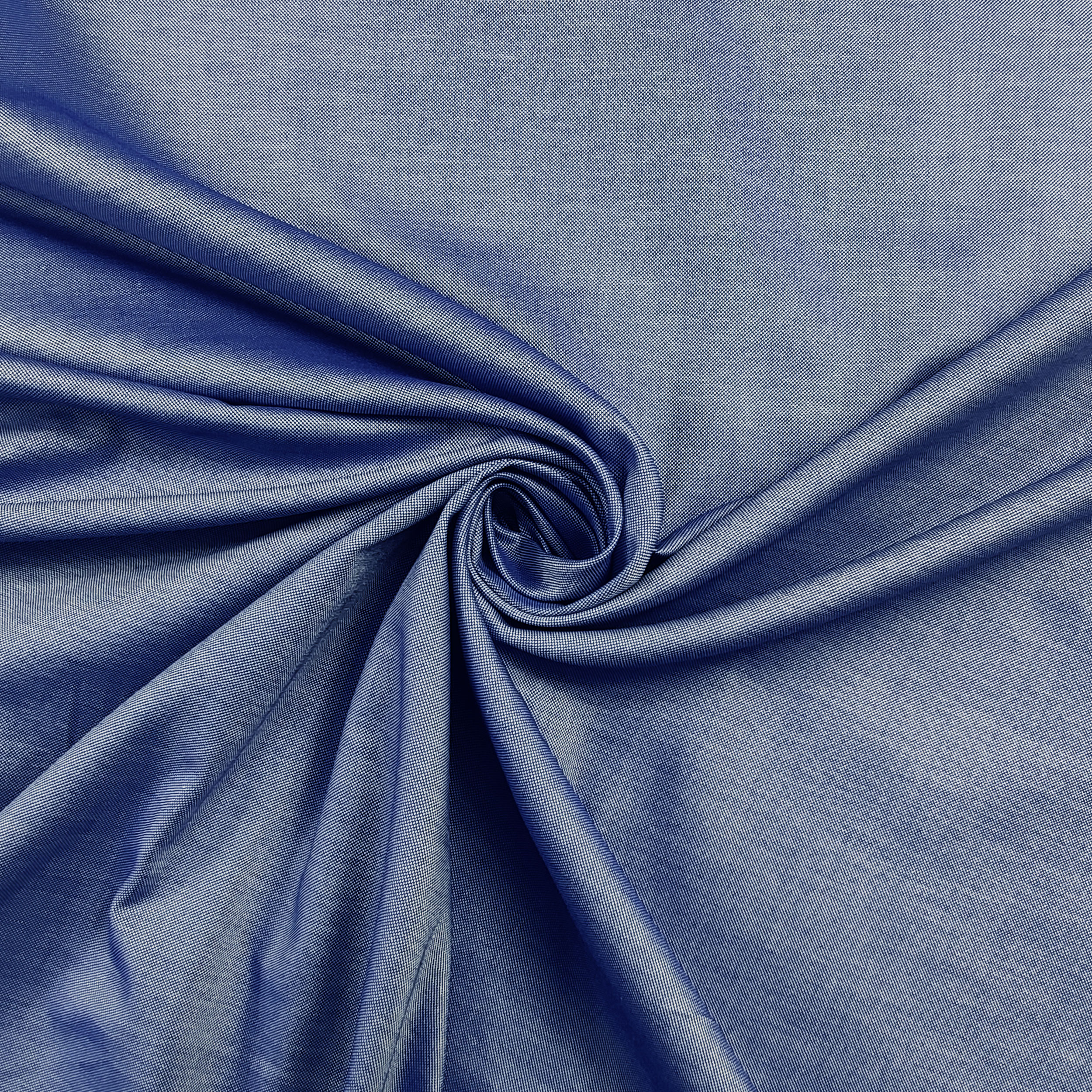 Cotone Camicia Lux Tinto in Filo Blu