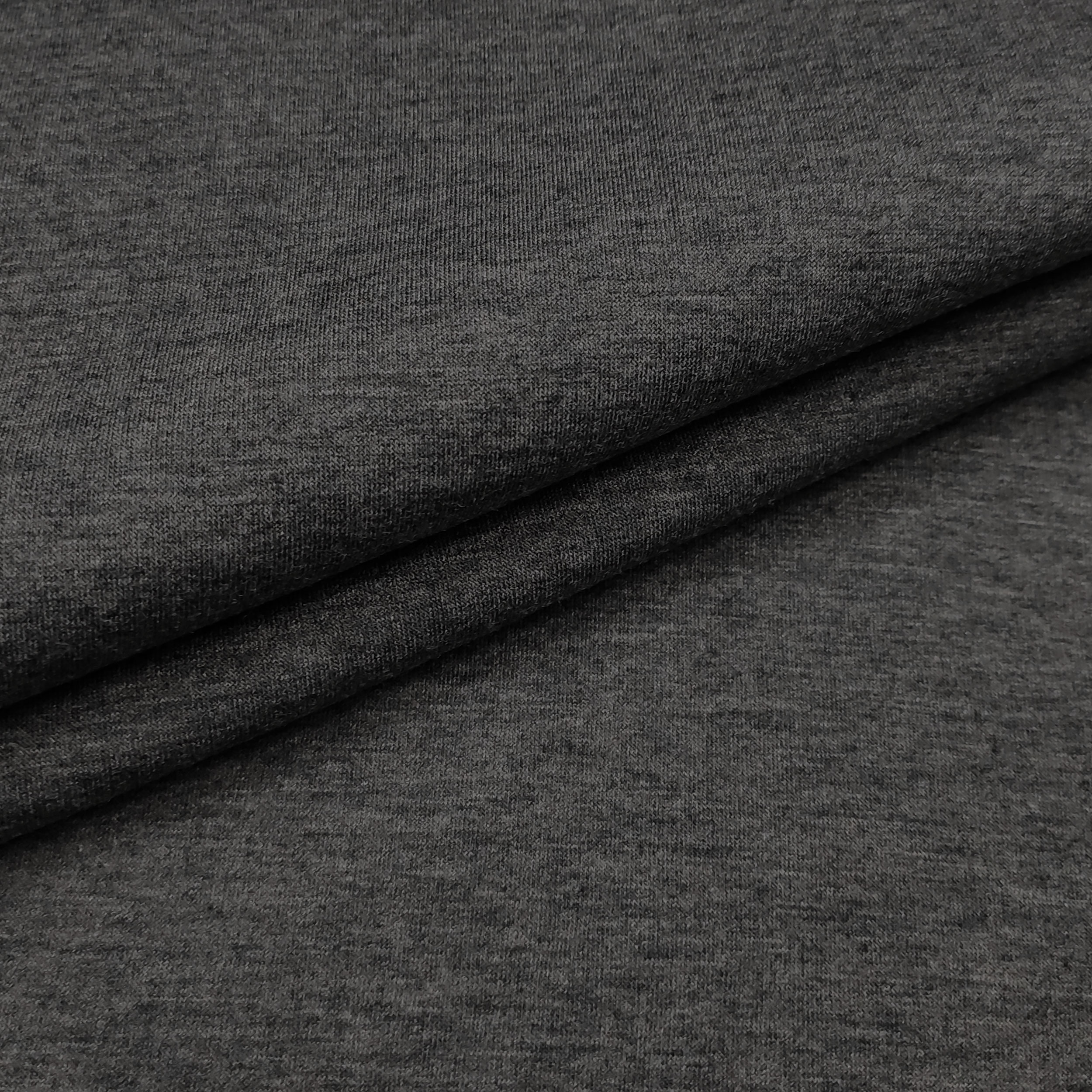 Neoprene Double Grigio Melange e Tinta Unita Blu