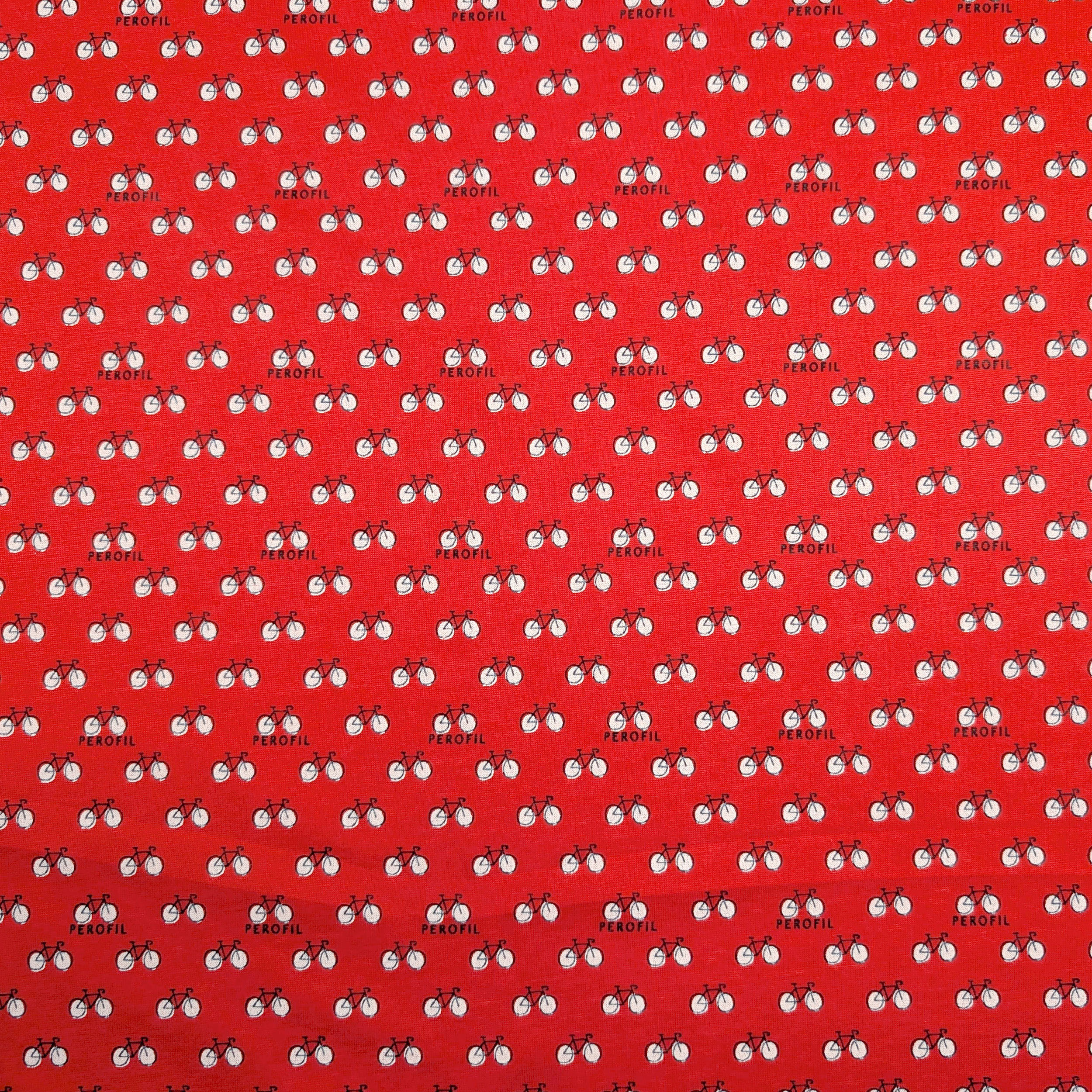 Maglina Cotone Biciclette Sfondo Rosso Image