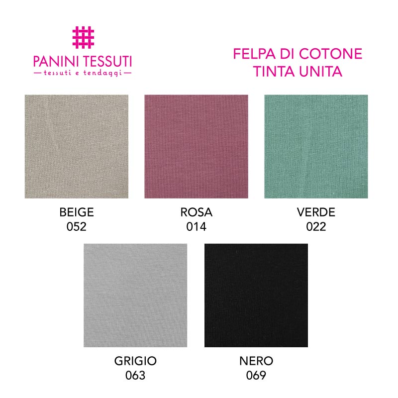 Felpa di Cotone Organico Tinta Unita  Rosa 