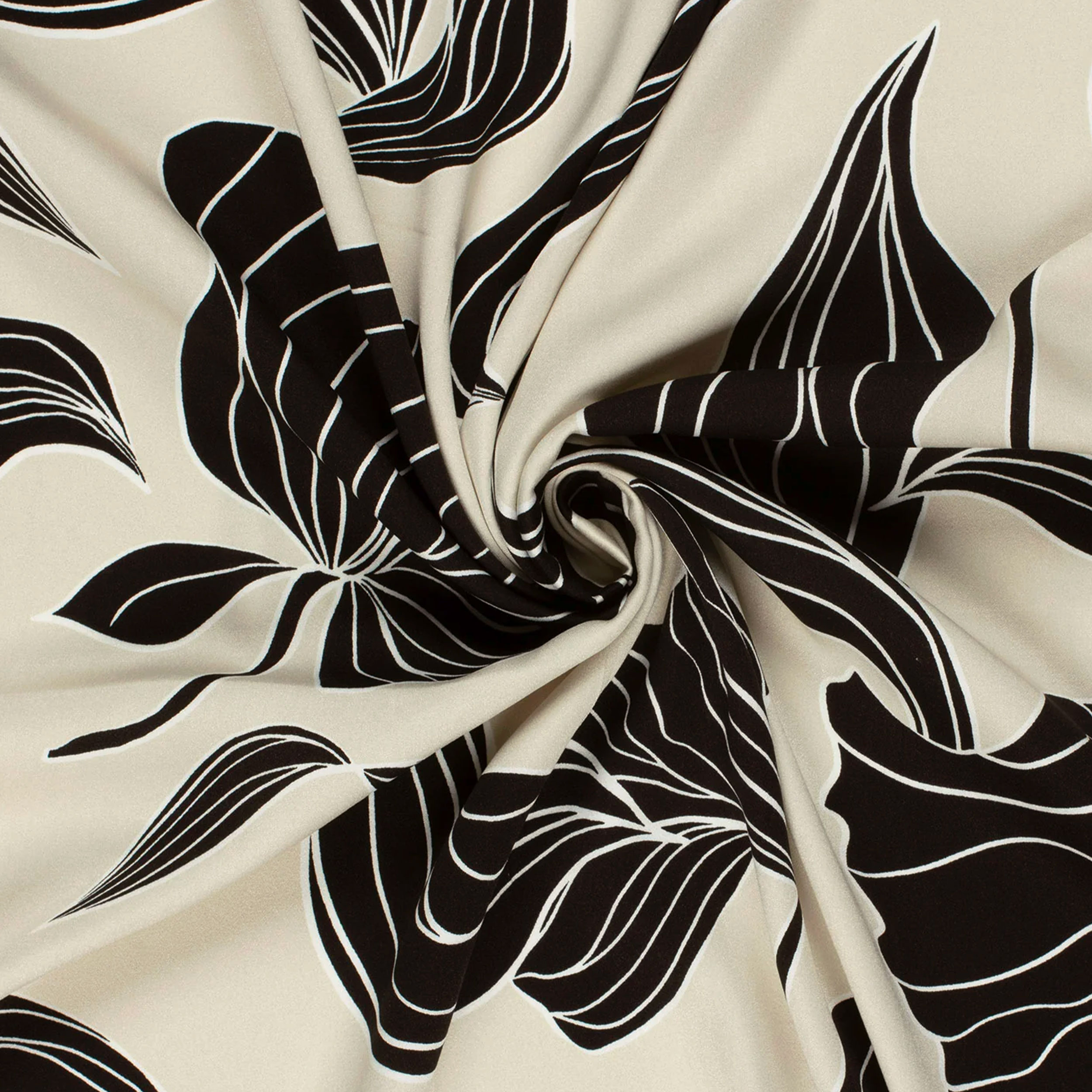 Viscosa Fantasia Floreale Sfondo Beige