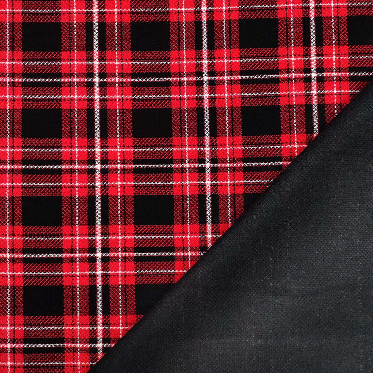 tessuto-per-cappotto-tartan-rosso-e-nero