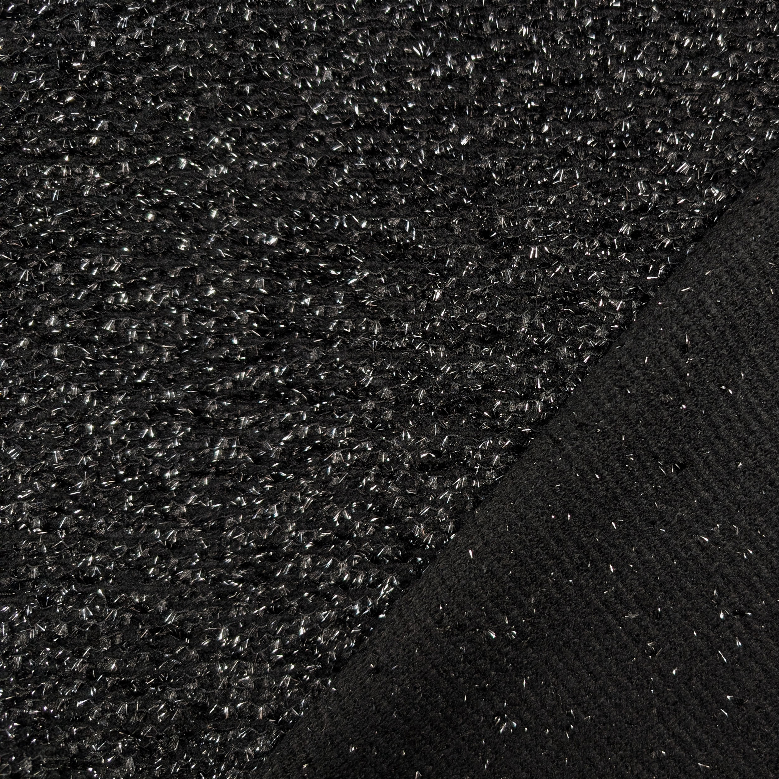 Tweed Nero Lurex Argento Image