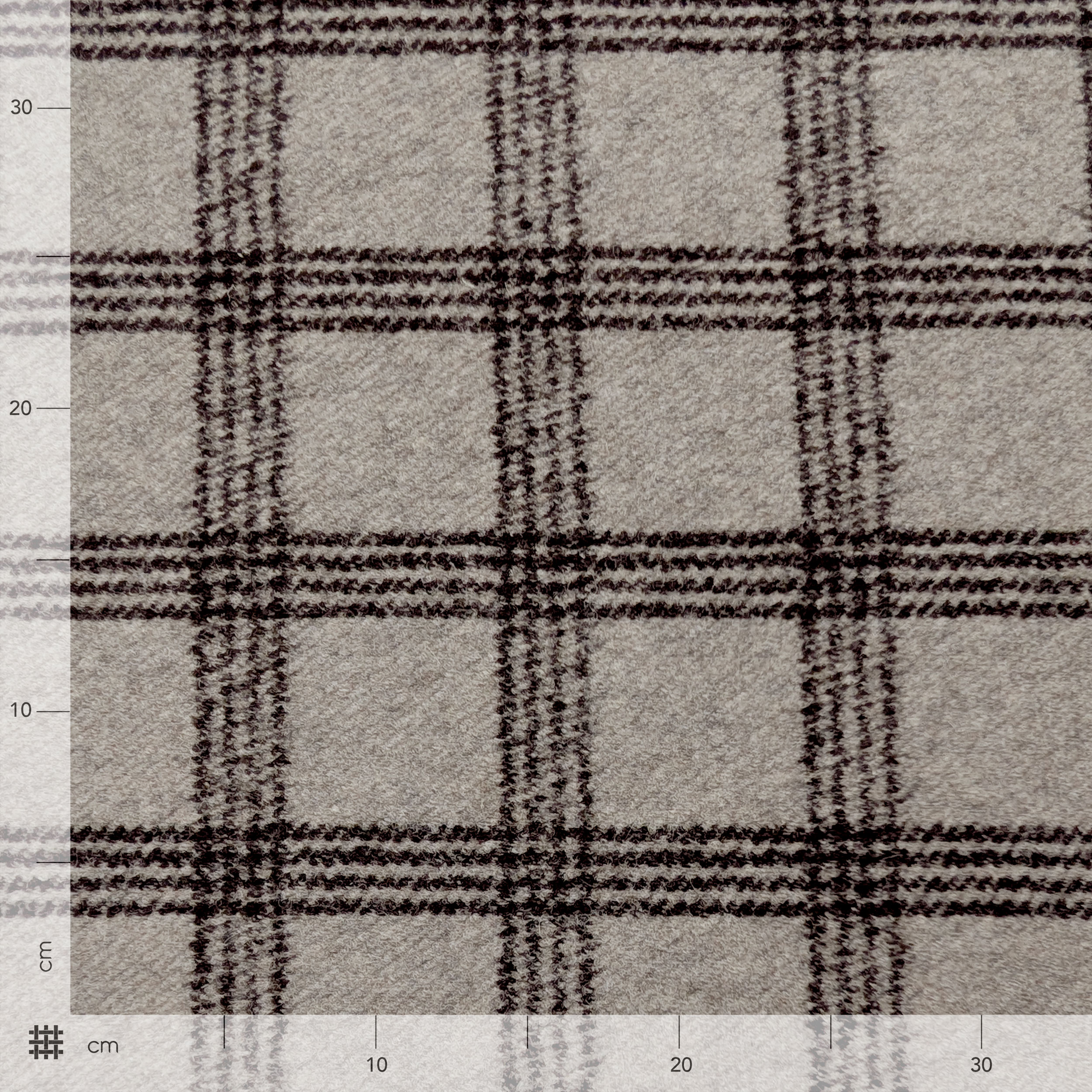 Lana Cotta Tartan Nero Sfondo Melange Image