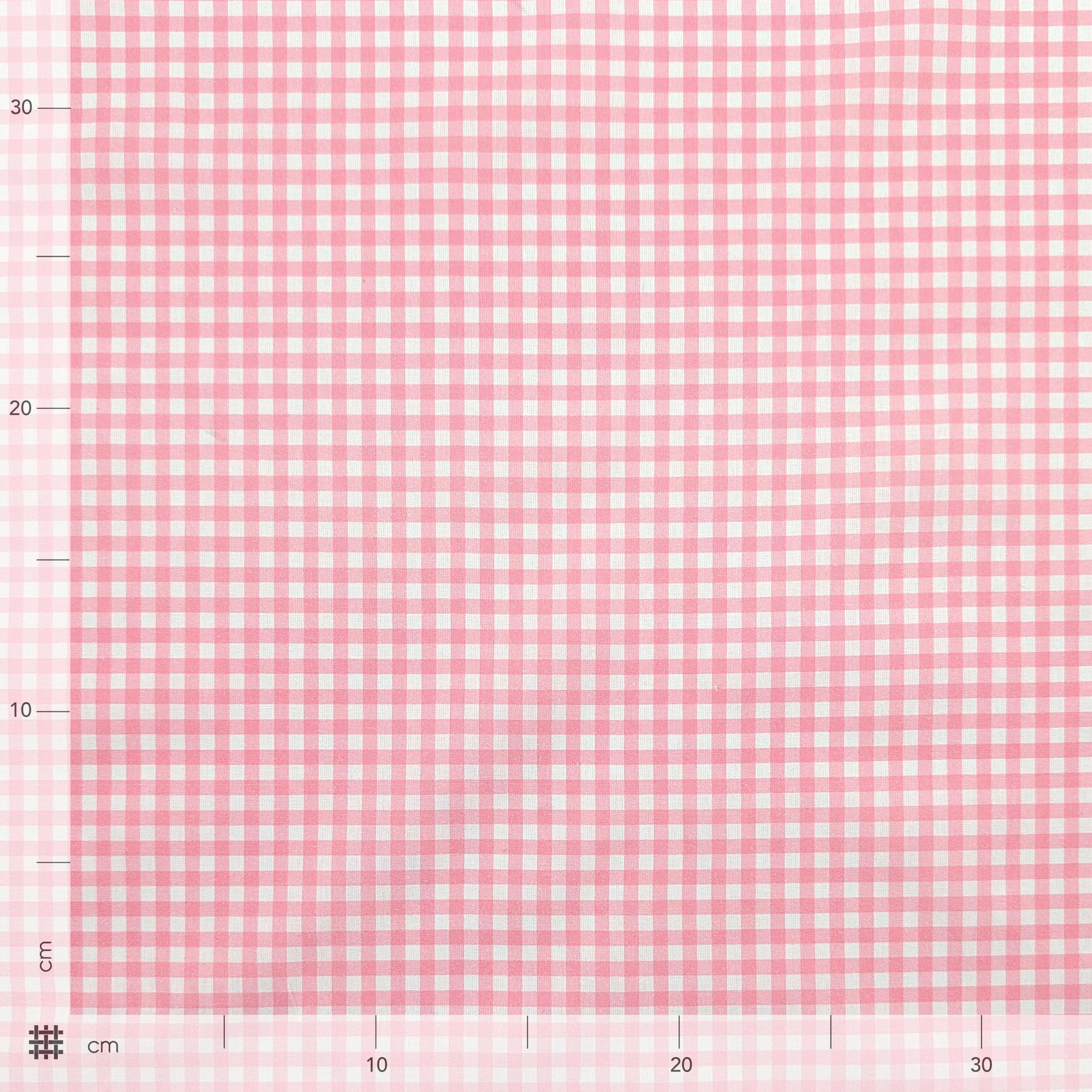 Tessuto Cotone Quadretti Rosa Image